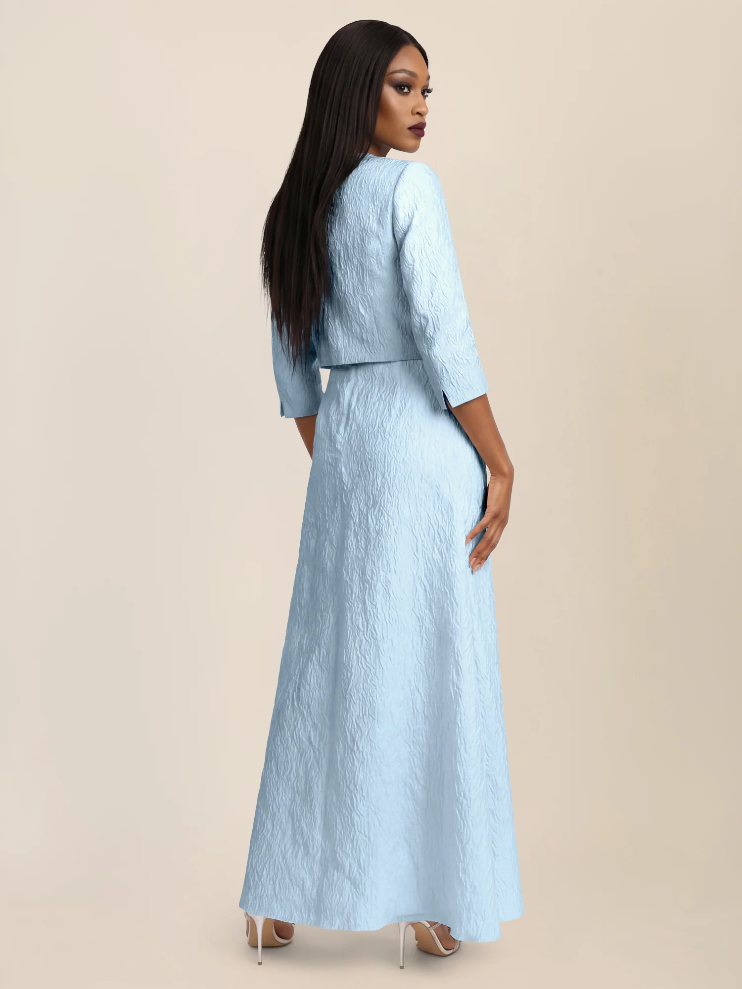 APART Eleganter Bolero mit Hakenverschluss | hellblau - Image 3