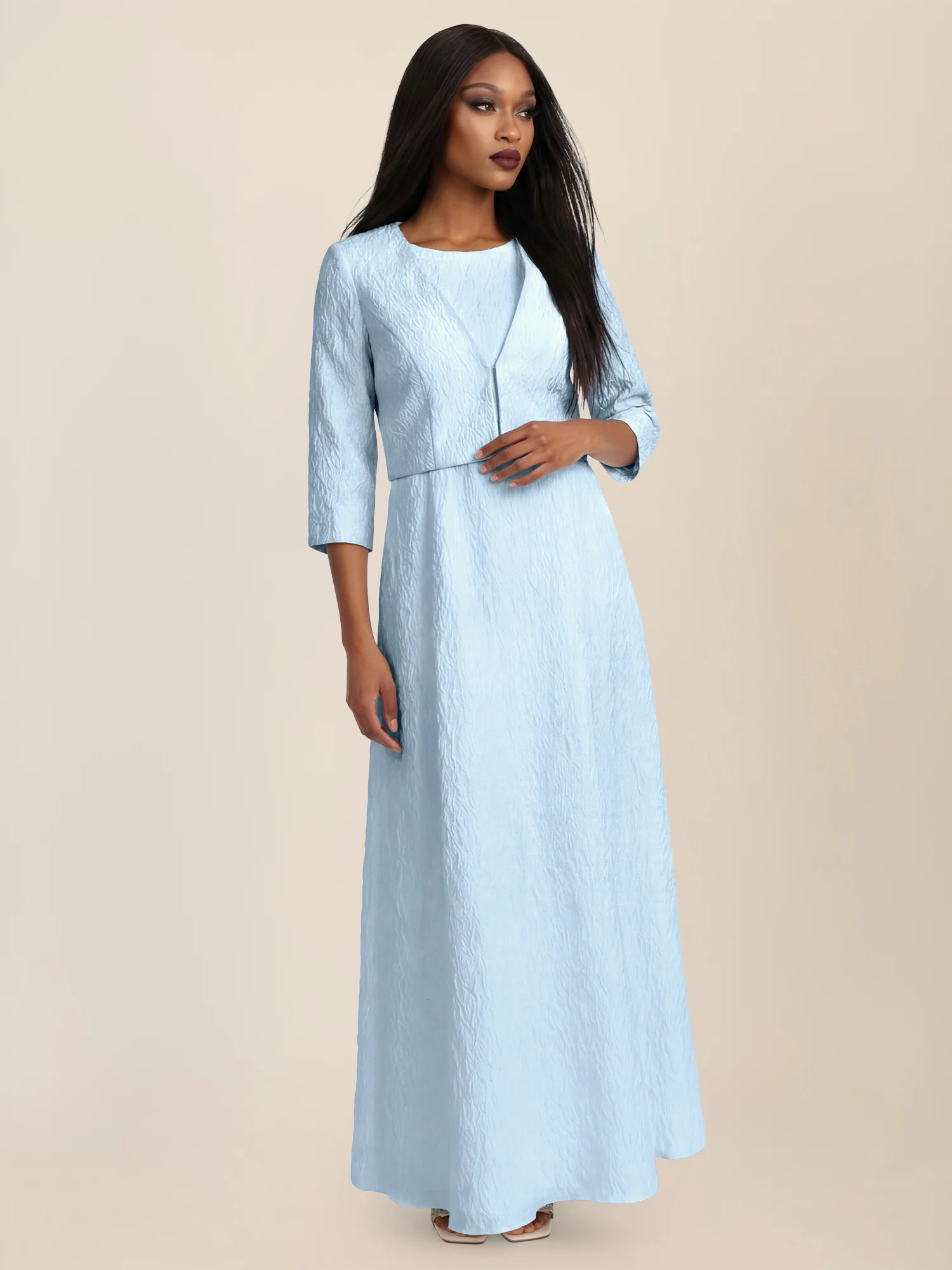 APART Eleganter Bolero mit Hakenverschluss | hellblau - Image 6