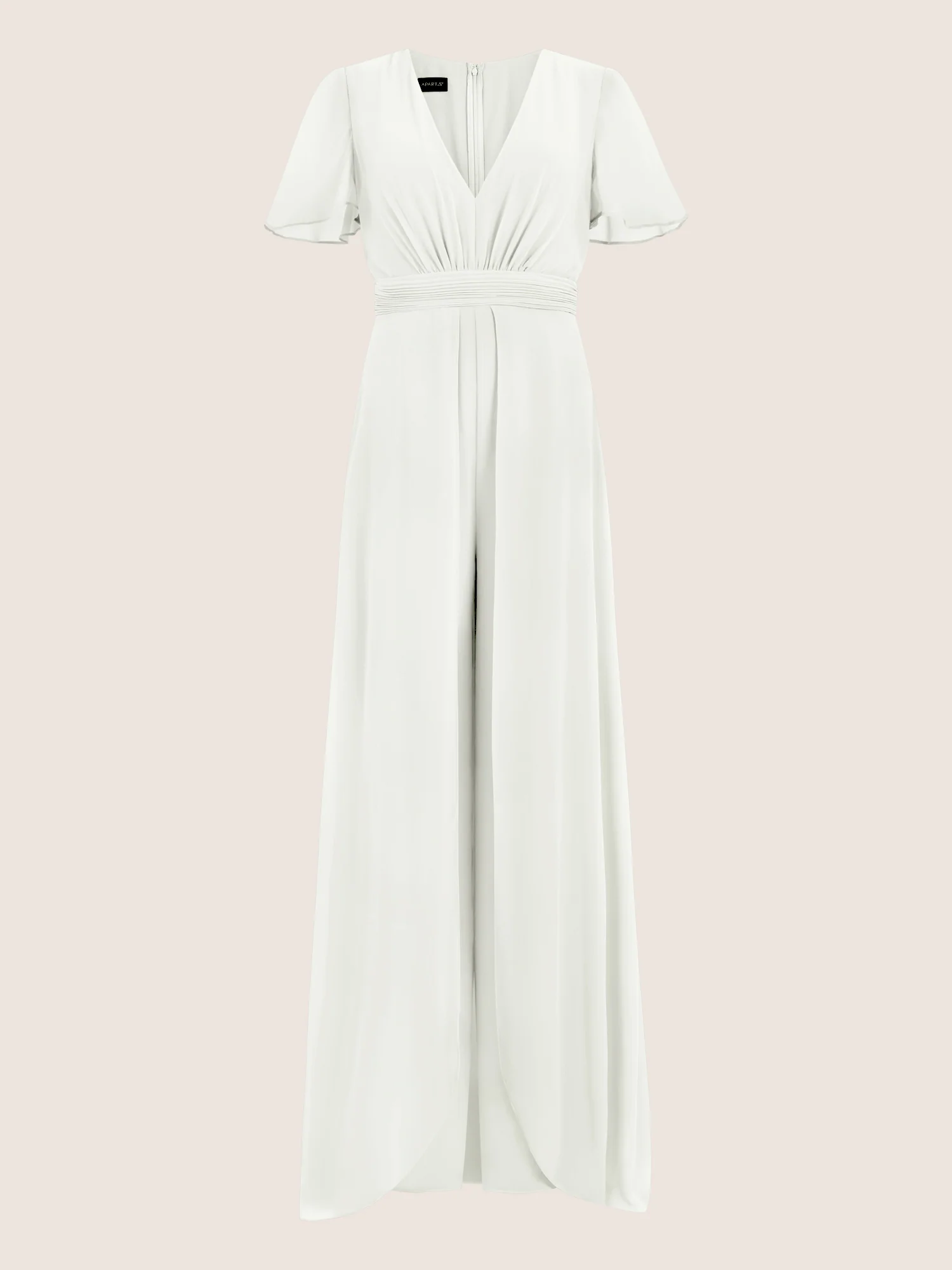 APART Eleganter Chiffonoverall mit fließendem Beinverlauf | creme - Image 3