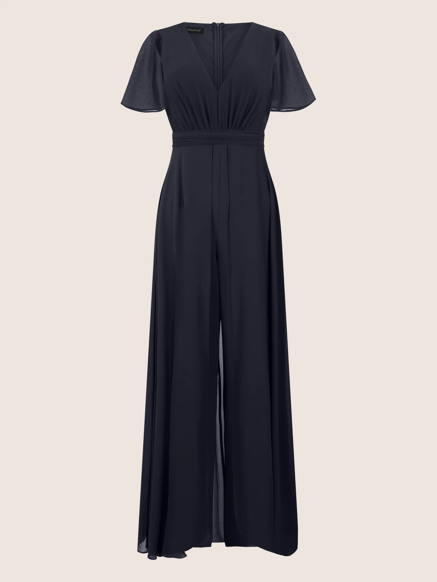 APART Eleganter Chiffonoverall mit fließendem Beinverlauf | nachtblau - Image 3