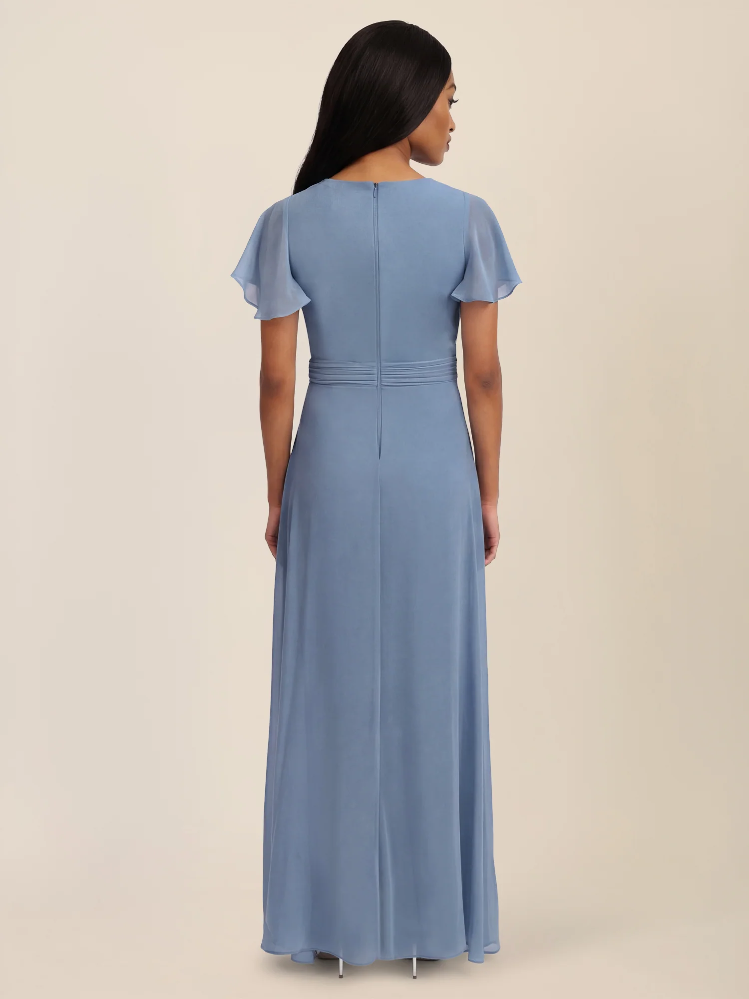 APART Eleganter Chiffonoverall mit fließendem Beinverlauf | rauchblau - Image 2