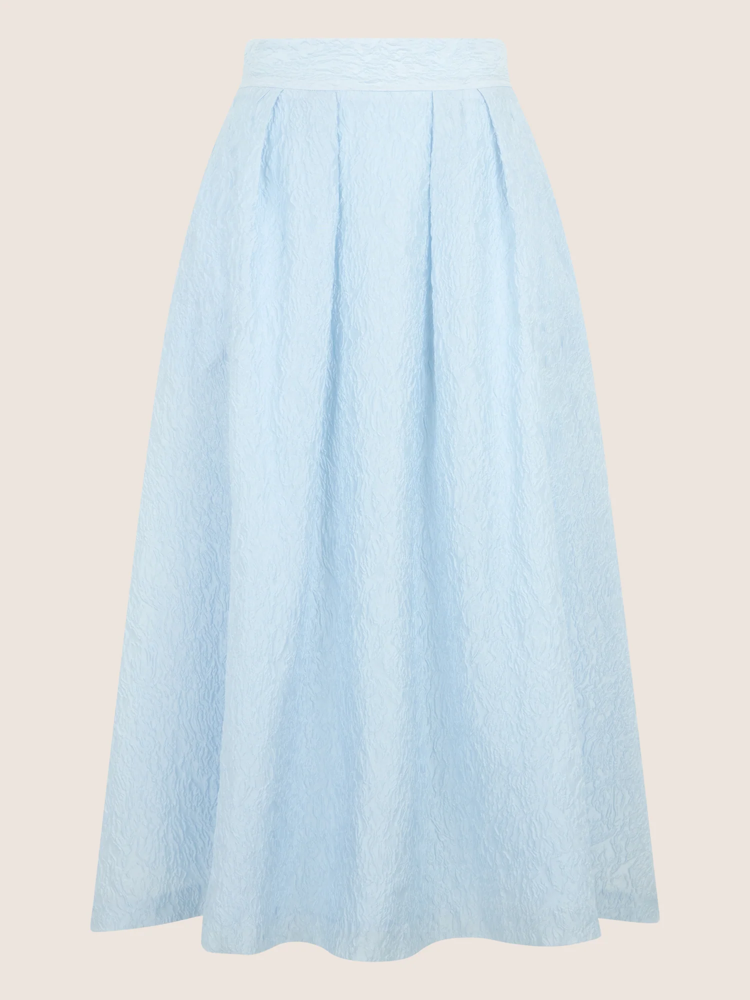 APART Eleganter Jacquard-Midirock mit Struktur | hellblau - Image 4