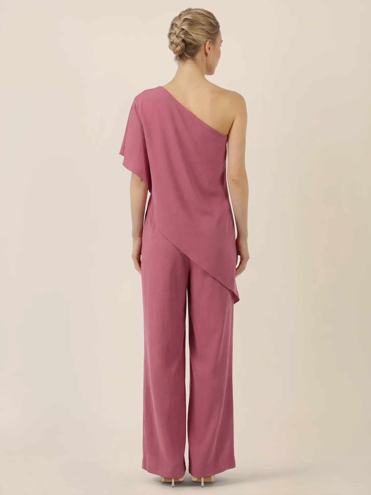 APART Eleganter One-Shoulder-Jumpsuit | rosé - Image 2