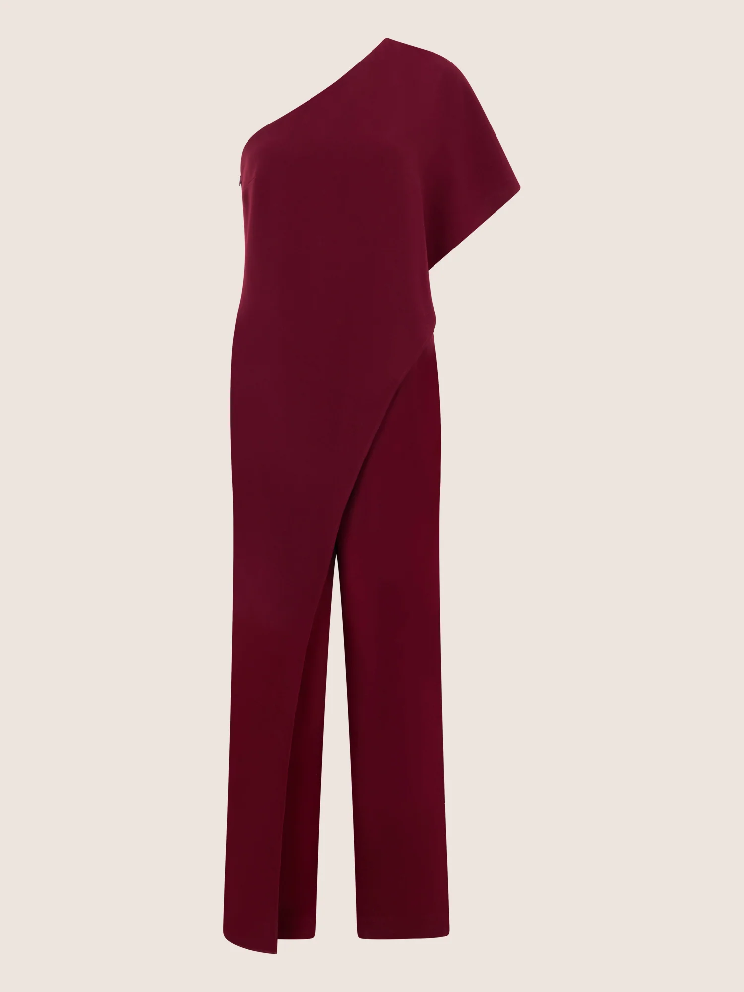 APART Eleganter One-Shoulder-Jumpsuit | weinrot - Image 3