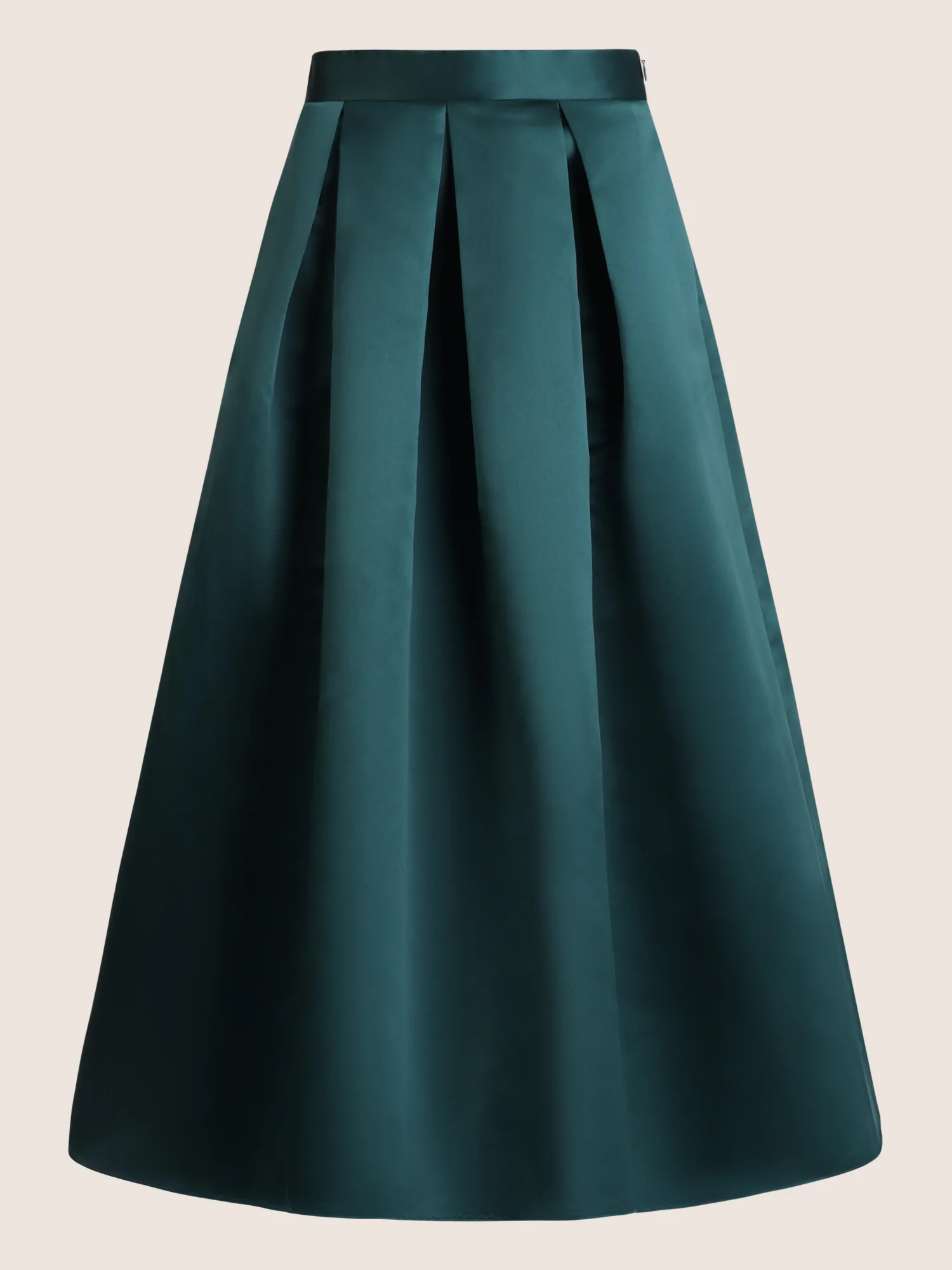 APART Eleganter Satinrock mit Glanz-Effekt | emerald - Image 4