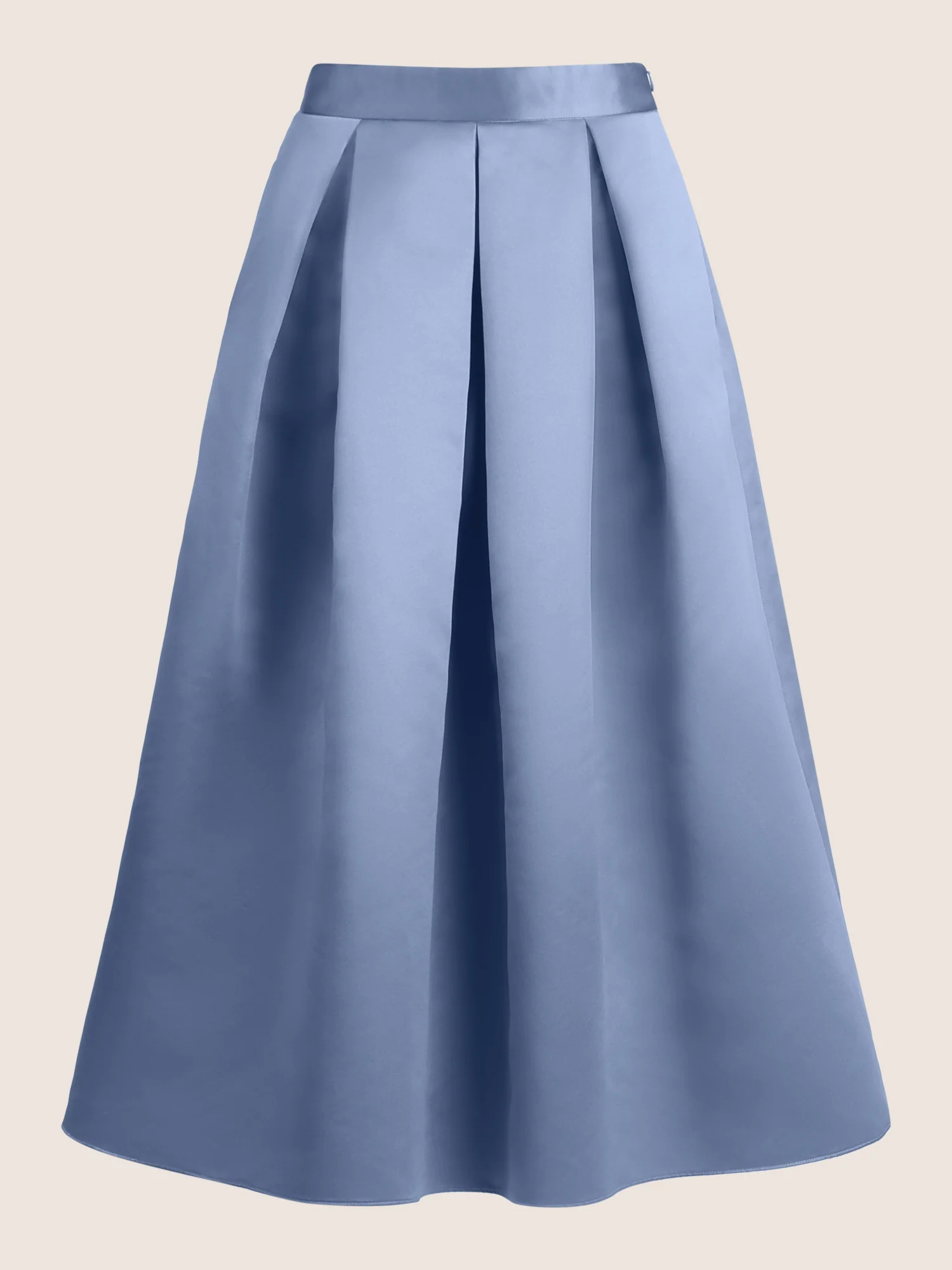 APART Eleganter Satinrock mit Glanz-Effekt | rauchblau - Image 4