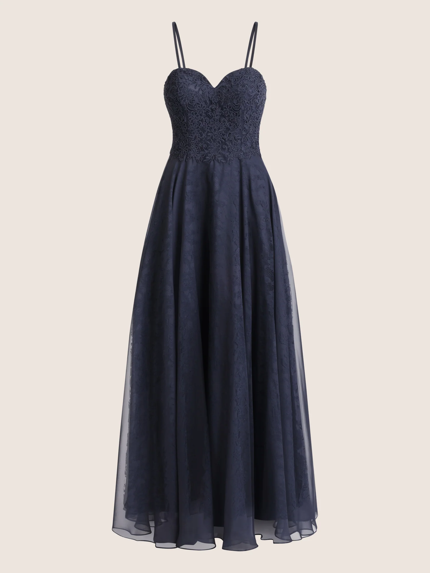 APART Elegantes Abendkleid mit Spitzenmieder | nachtblau - Image 5