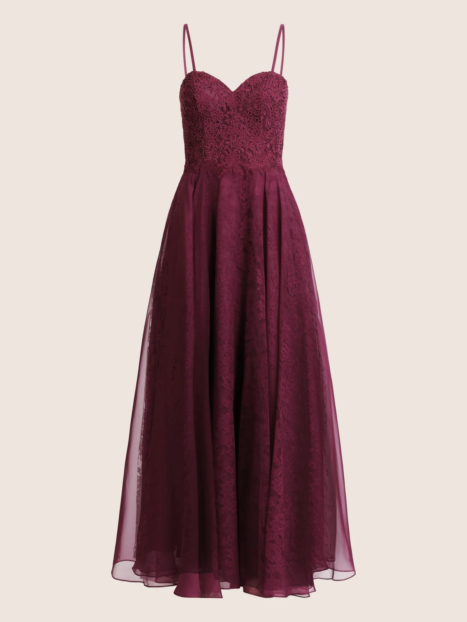 APART Elegantes Abendkleid mit Spitzenmieder | weinrot - Image 3