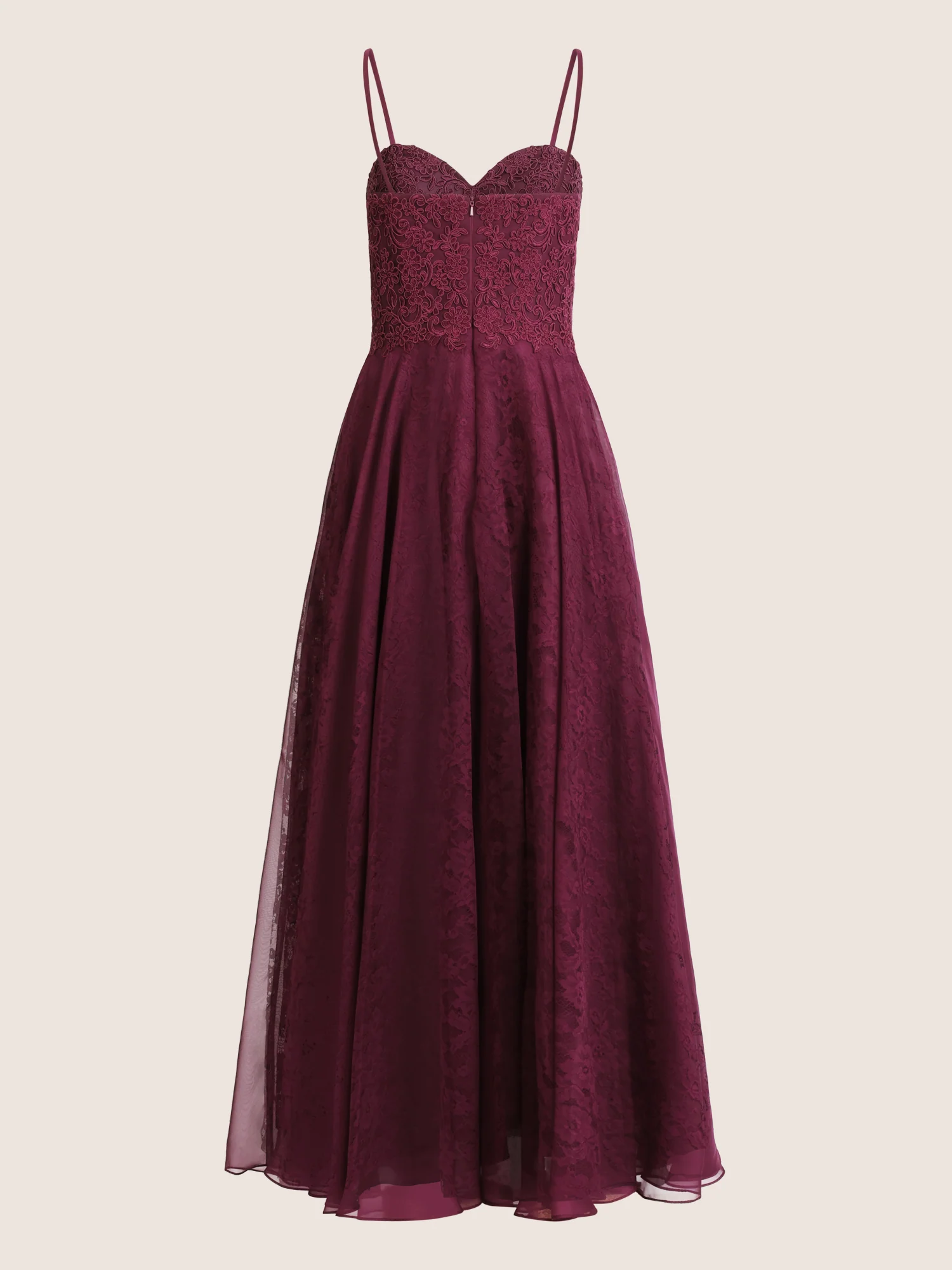 APART Elegantes Abendkleid mit Spitzenmieder | weinrot - Image 4