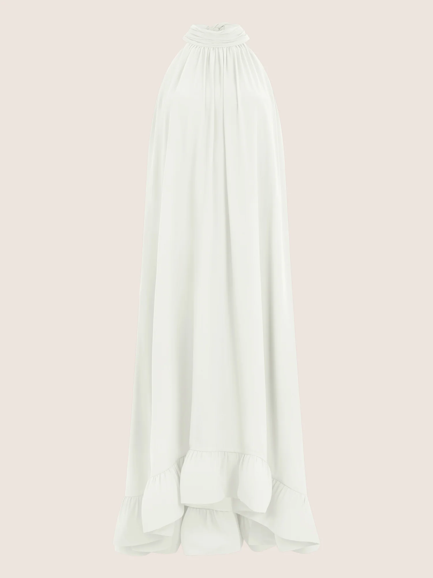 APART Elegantes Chiffonkleid mit Volantsaum | creme - Image 3