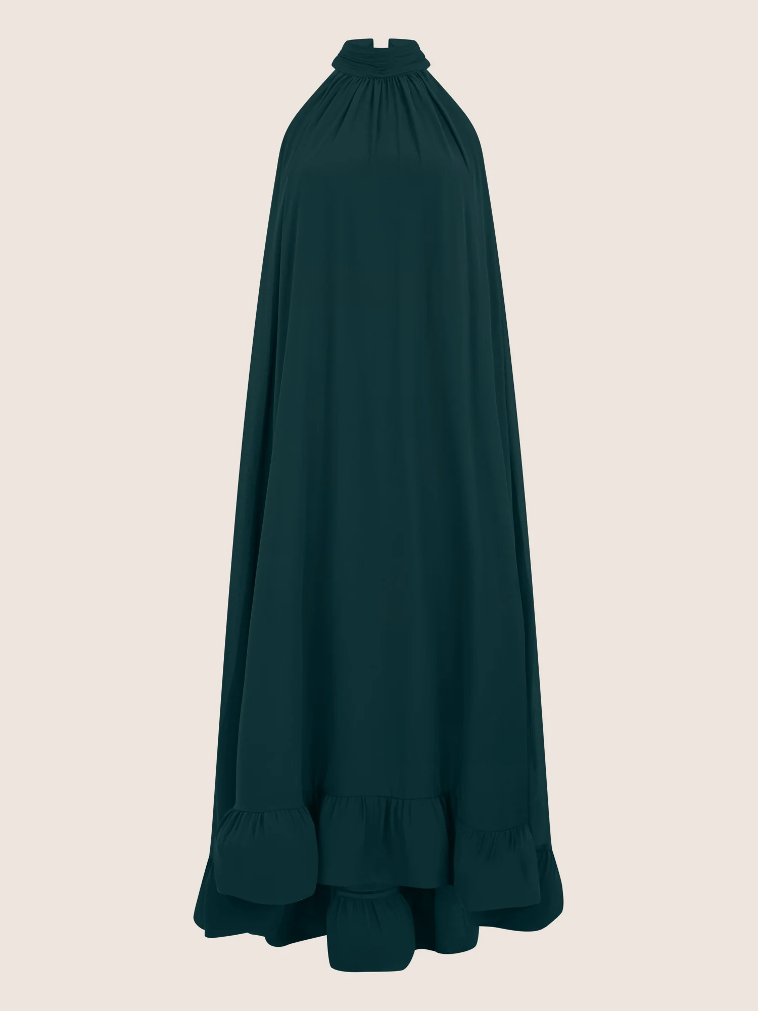 APART Elegantes Chiffonkleid mit Volantsaum | emerald - Image 3