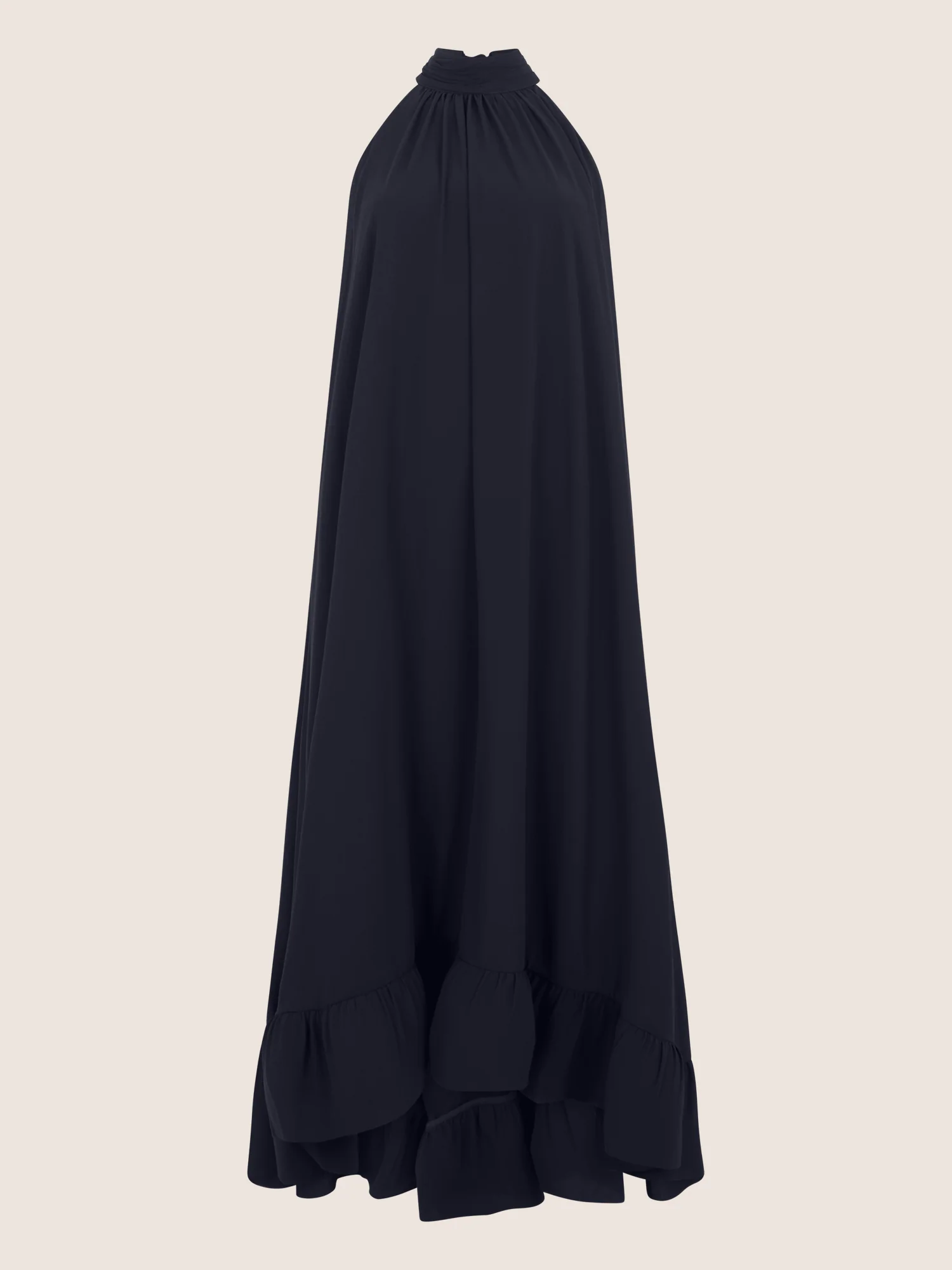 APART Elegantes Chiffonkleid mit Volantsaum | nachtblau - Image 3