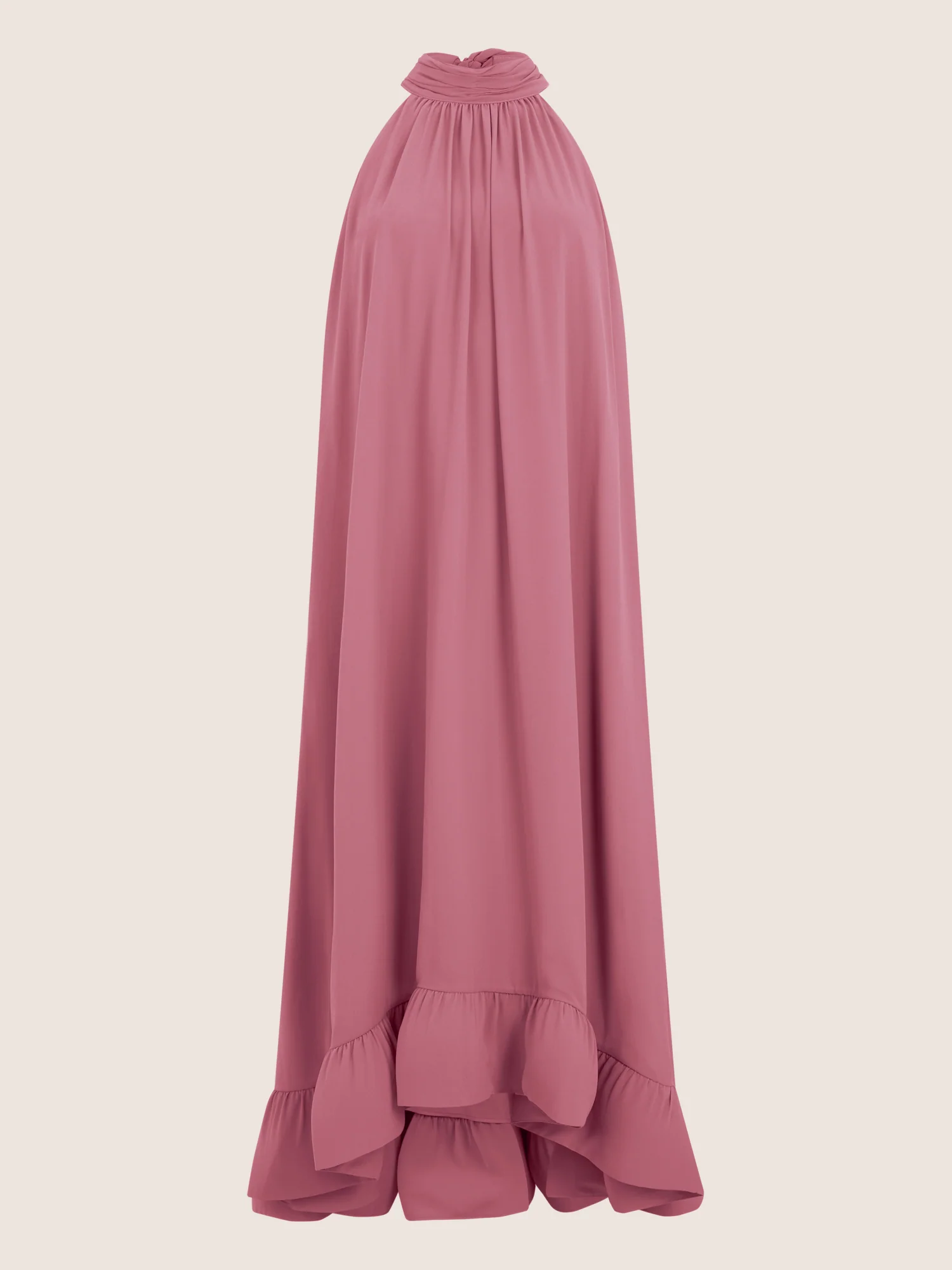 APART Elegantes Chiffonkleid mit Volantsaum | rosé - Image 3