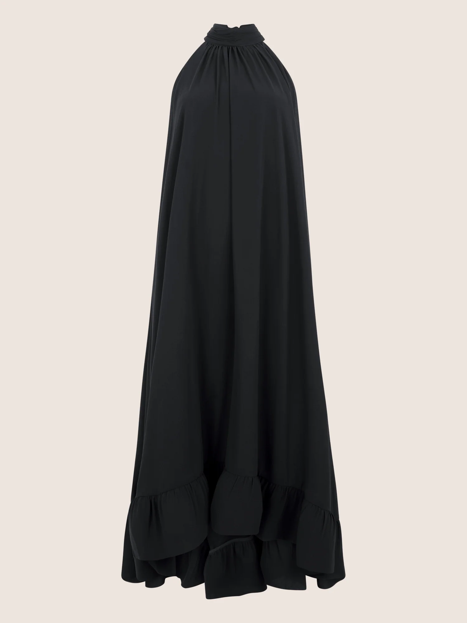 APART Elegantes Chiffonkleid mit Volantsaum | schwarz - Image 3