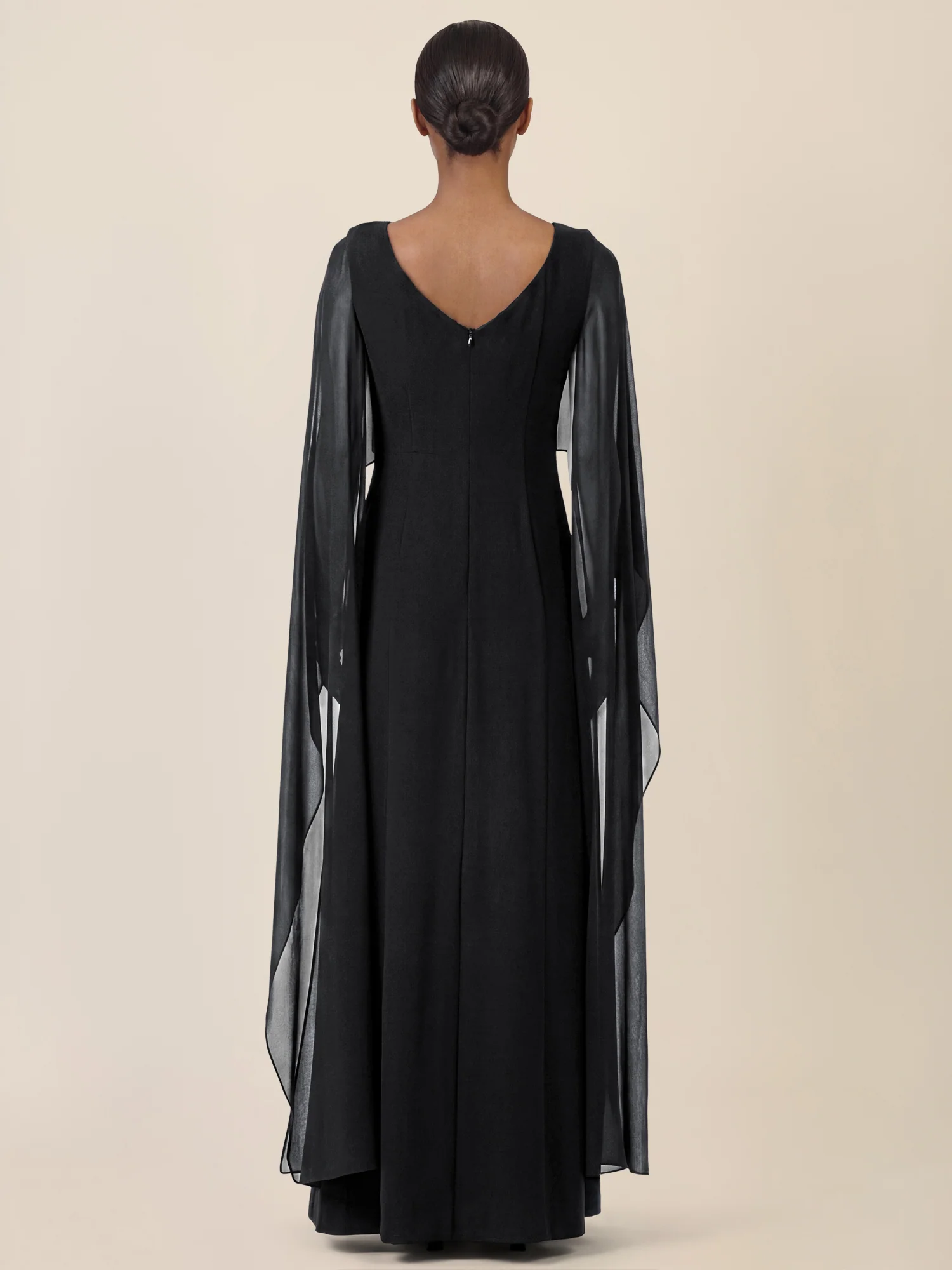 APART Elegantes Kleid mit Cape | schwarz - Image 2