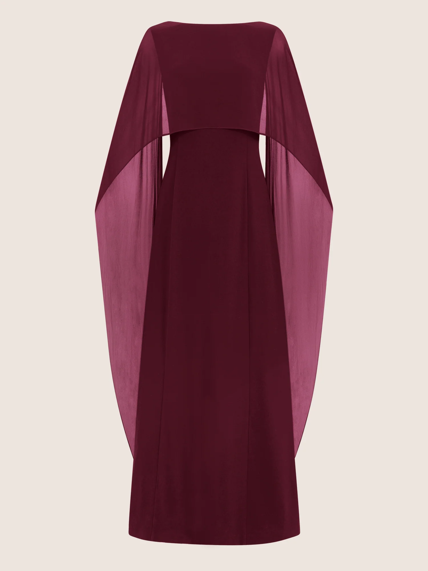 APART Elegantes Kleid mit Cape | weinrot - Image 3