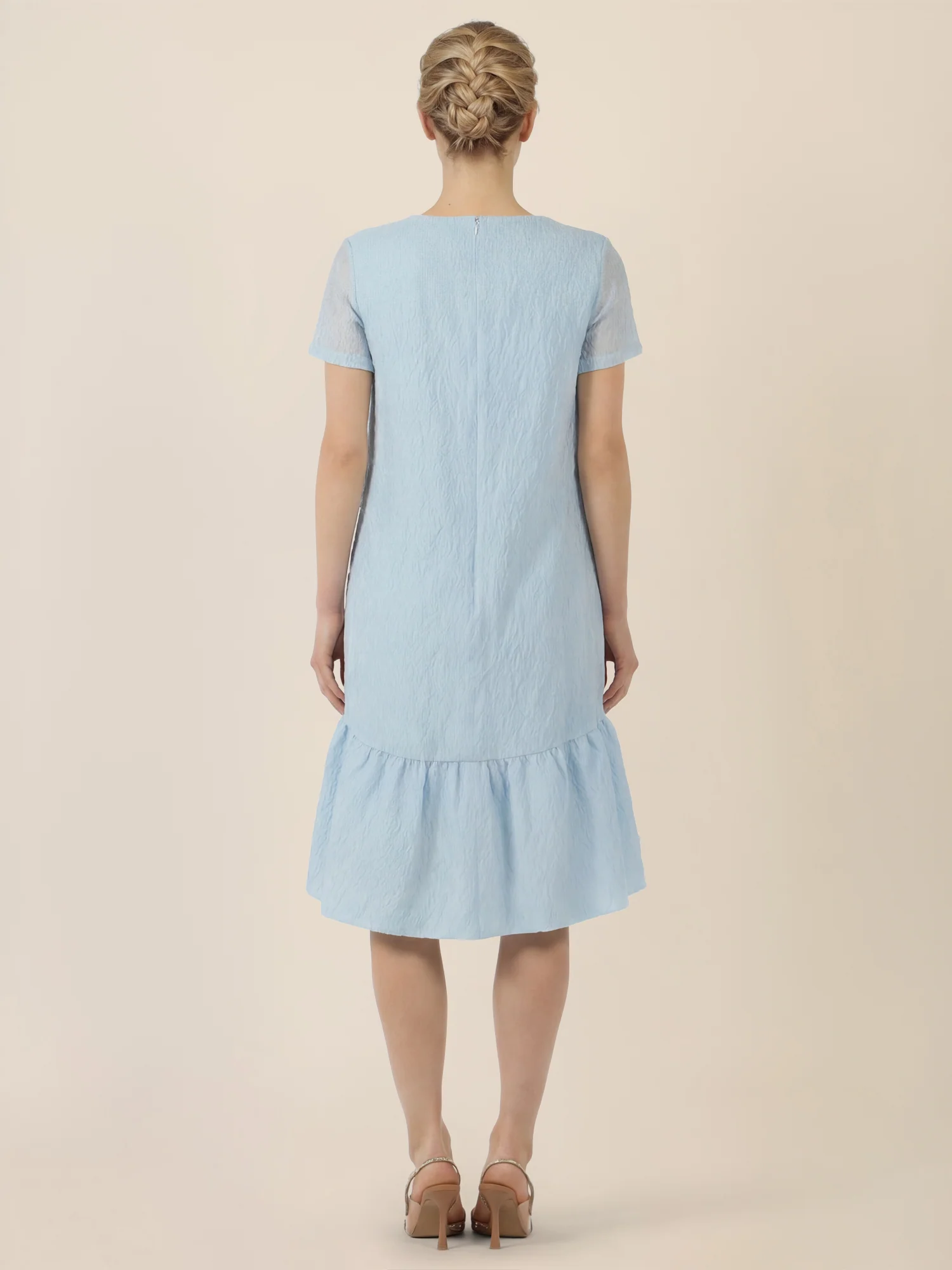 APART Elegantes Kleid mit Volantsaum | hellblau - Image 2