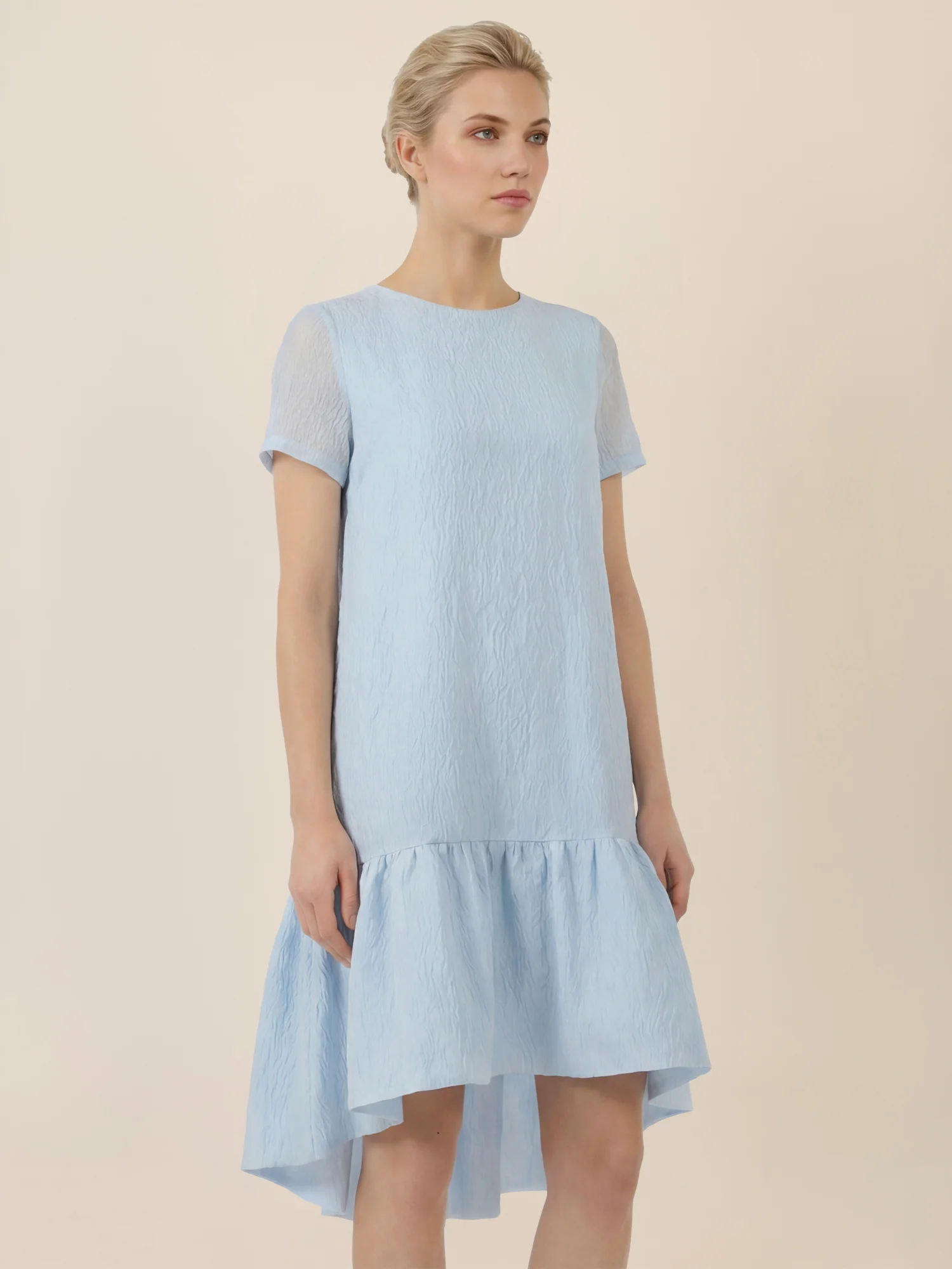 APART Elegantes Kleid mit Volantsaum | hellblau - Image 4