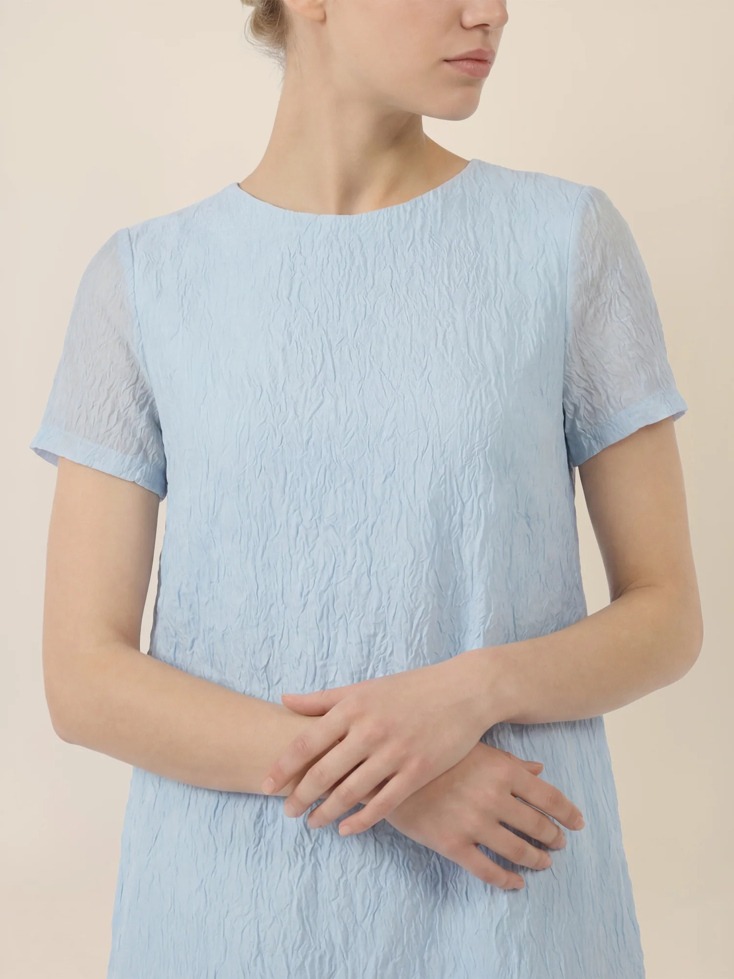 APART Elegantes Kleid mit Volantsaum | hellblau - Image 5