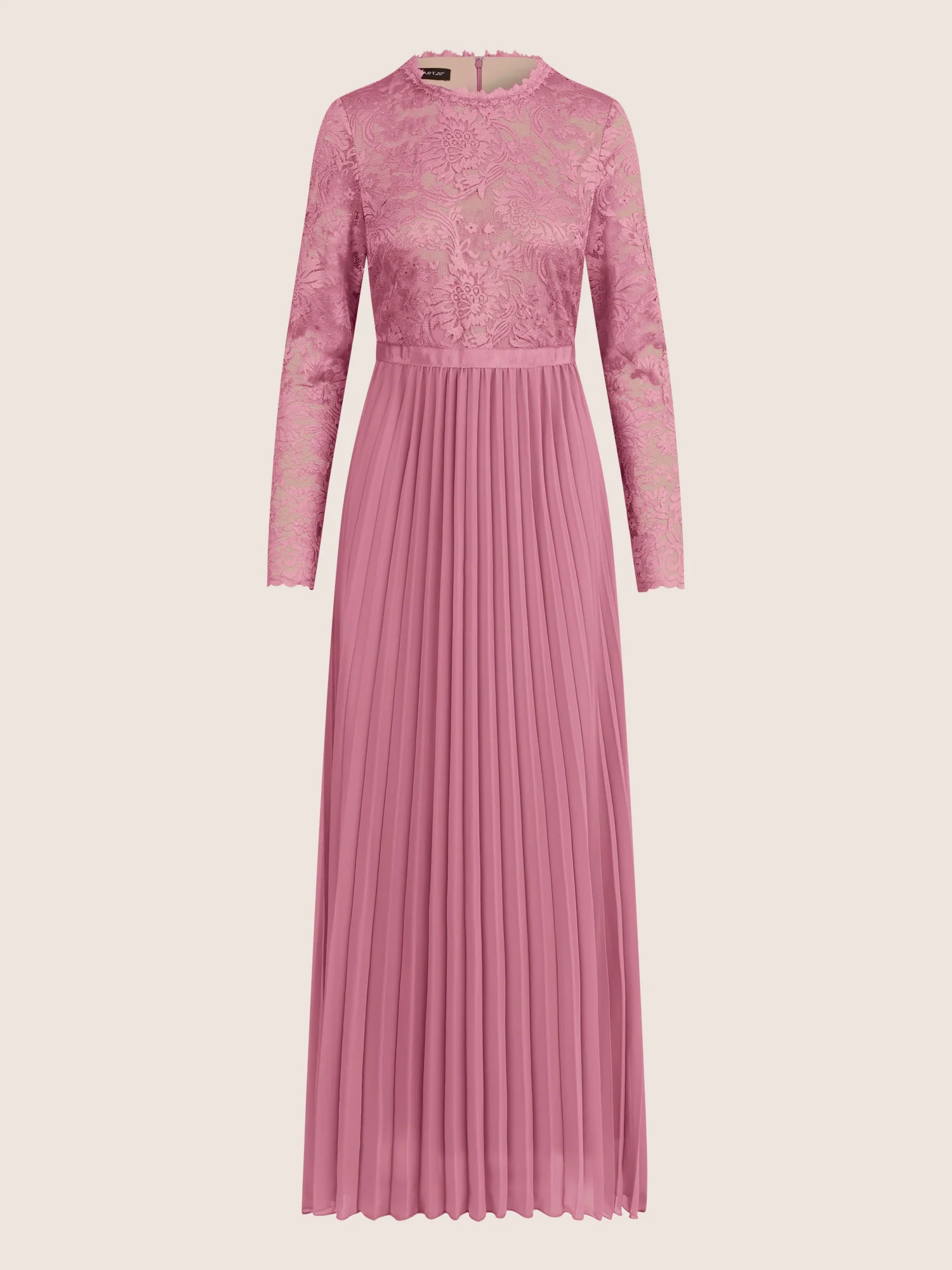 APART Elegantes Spitzenkleid mit Plissee-Rock | rosé-nude - Image 3