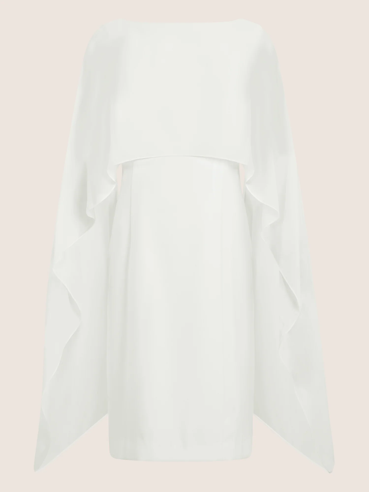 APART Etui-Kleid mit fließendem Chiffon-Cape | creme - Image 3