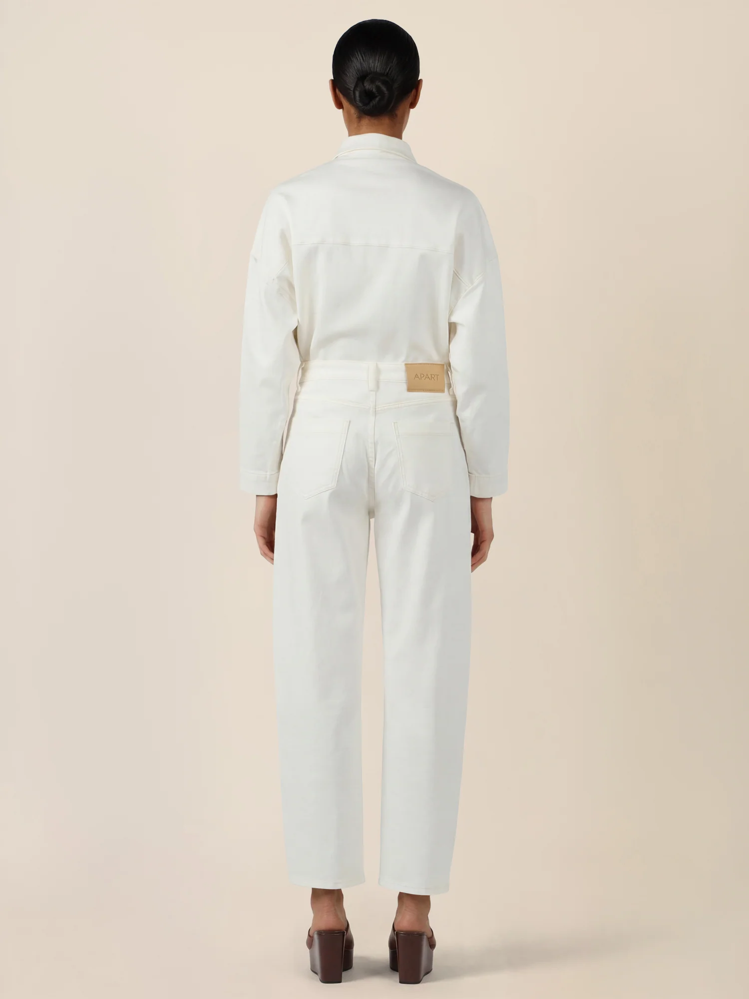 APART Gerade Jeans mit aufgesetzten Taschen | creme - Image 3