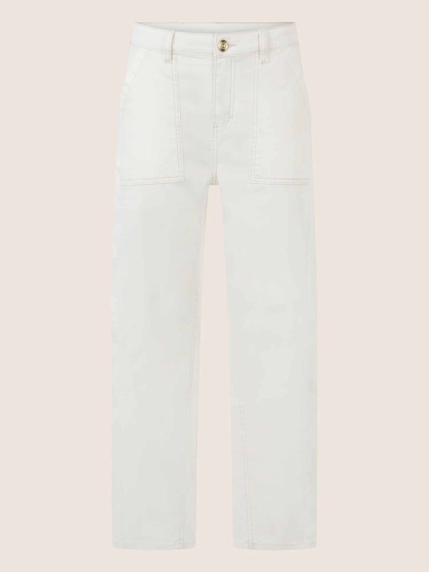 APART Gerade Jeans mit aufgesetzten Taschen | creme - Image 4
