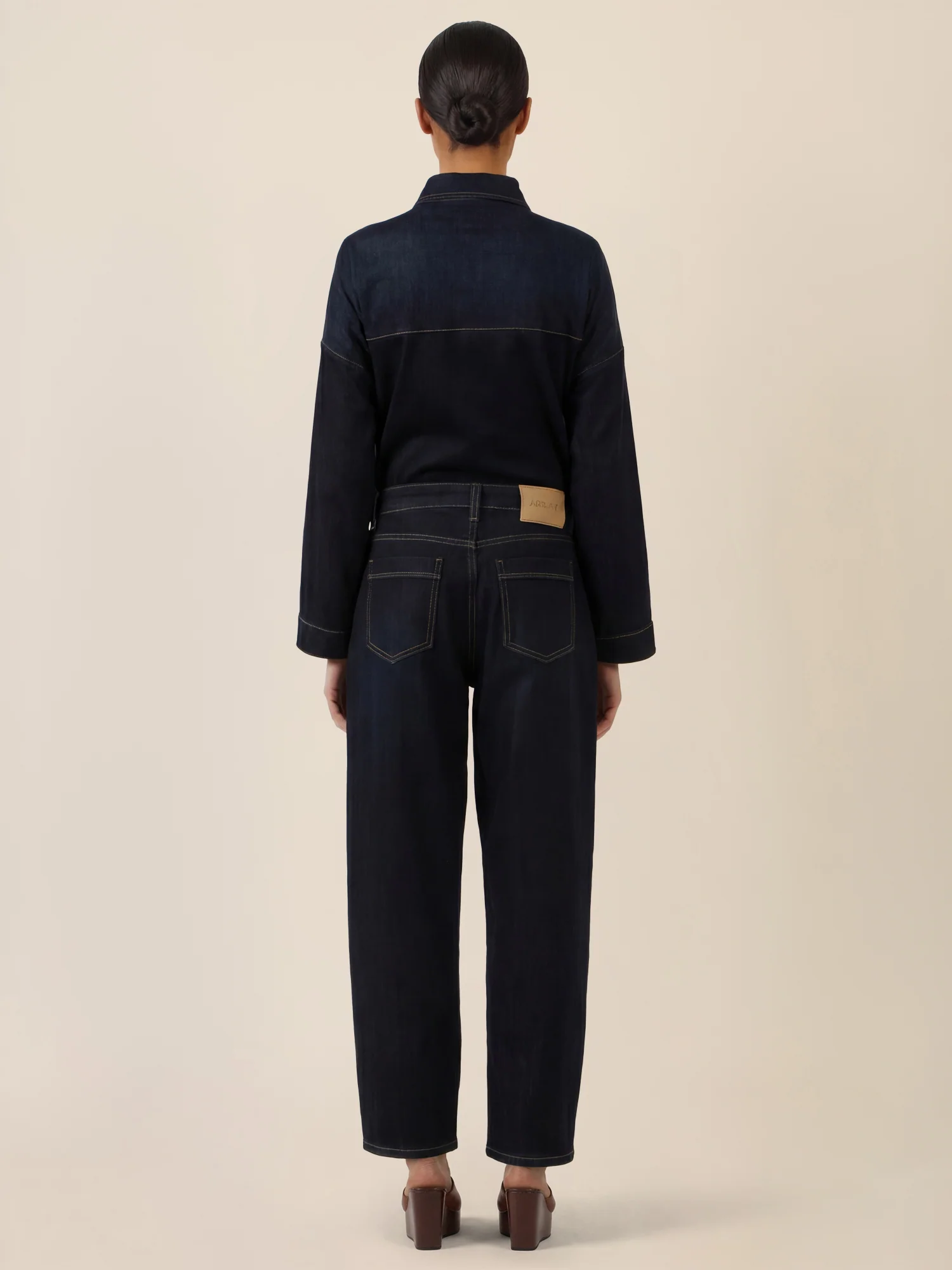 APART Gerade Jeans mit aufgesetzten Taschen | dunkelblau - Image 3