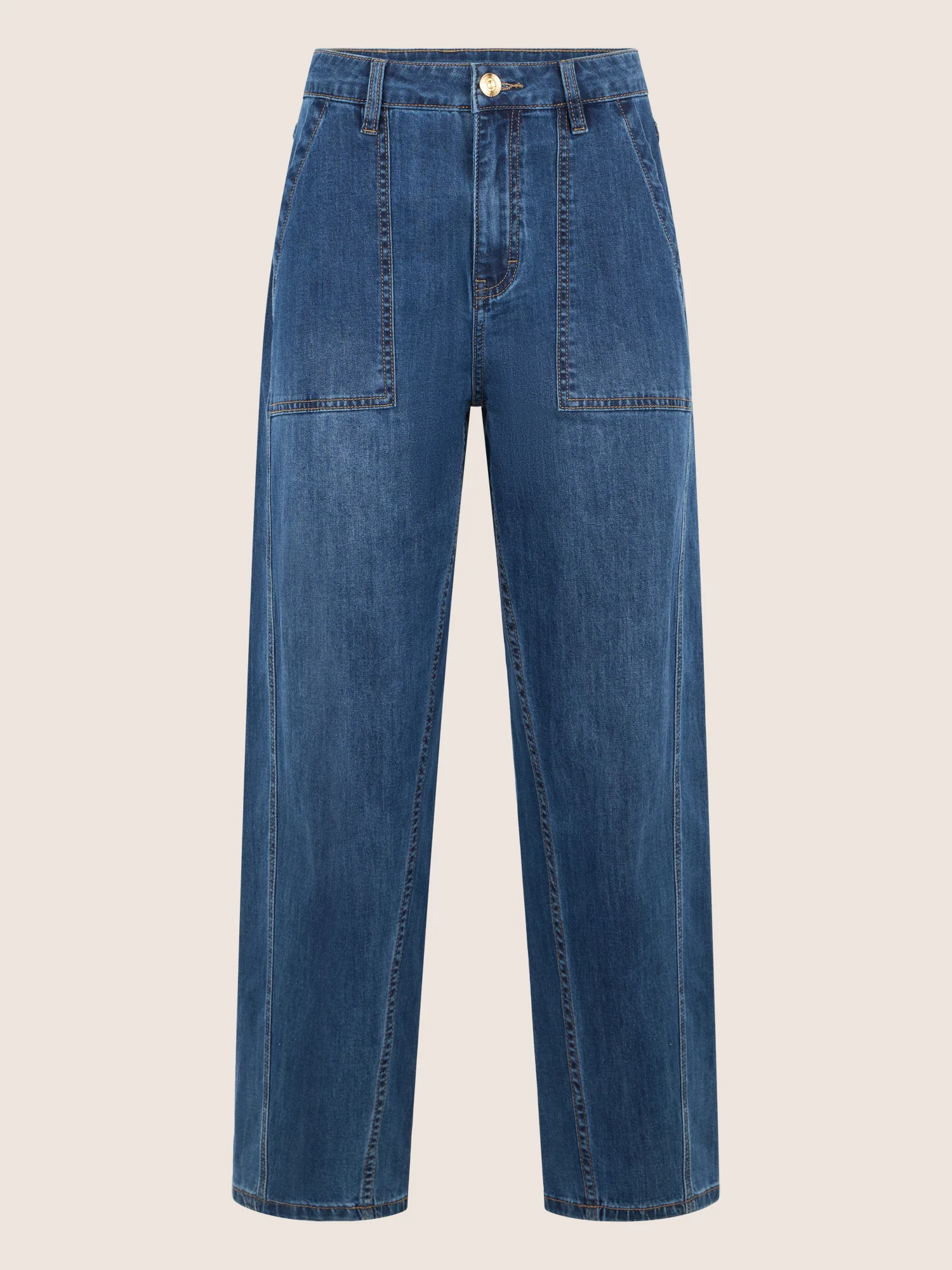APART Gerade Jeans mit aufgesetzten Taschen | hellblau - Image 4