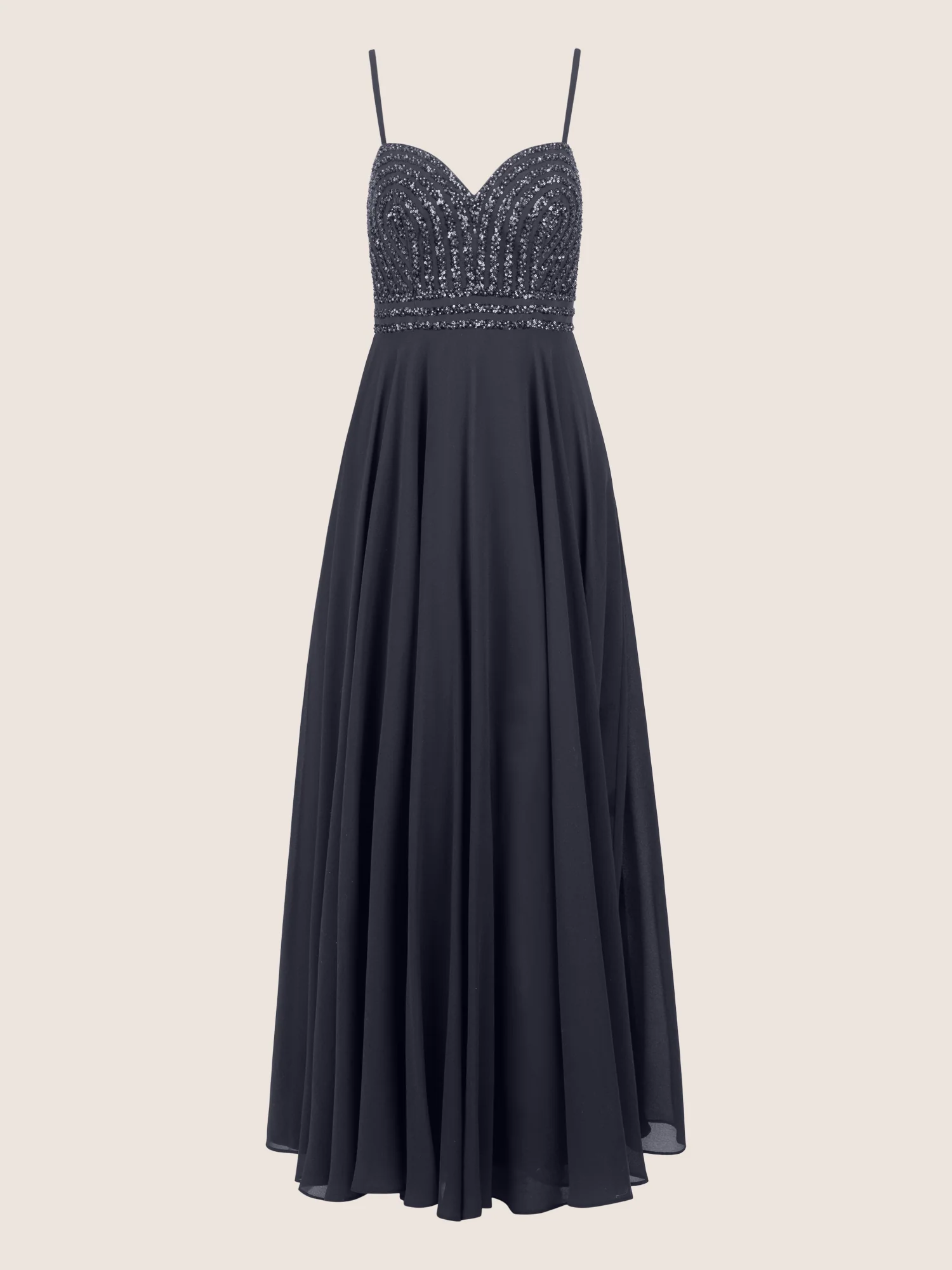 APART Glamourkleid mit Perlenstickerei | nachtblau - Image 3