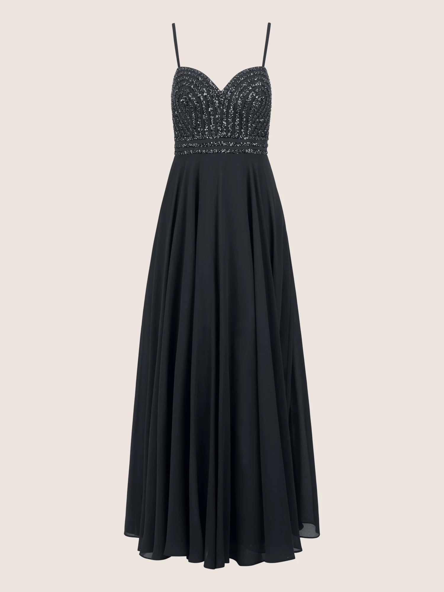 APART Glamourkleid mit Perlenstickerei | schwarz - Image 3