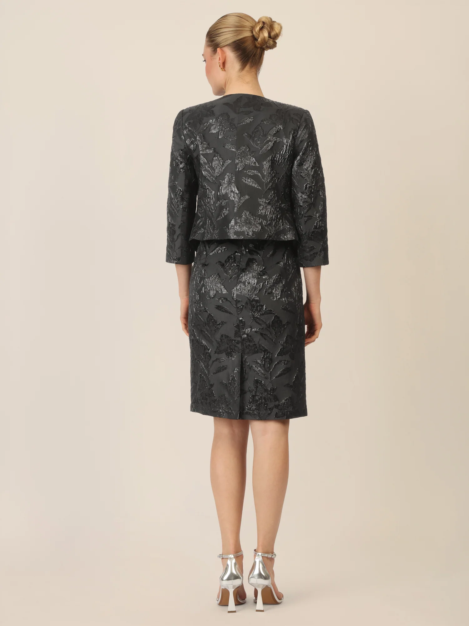 APART Jacquard Bolero mit Glanzstruktur | schwarz - Image 3