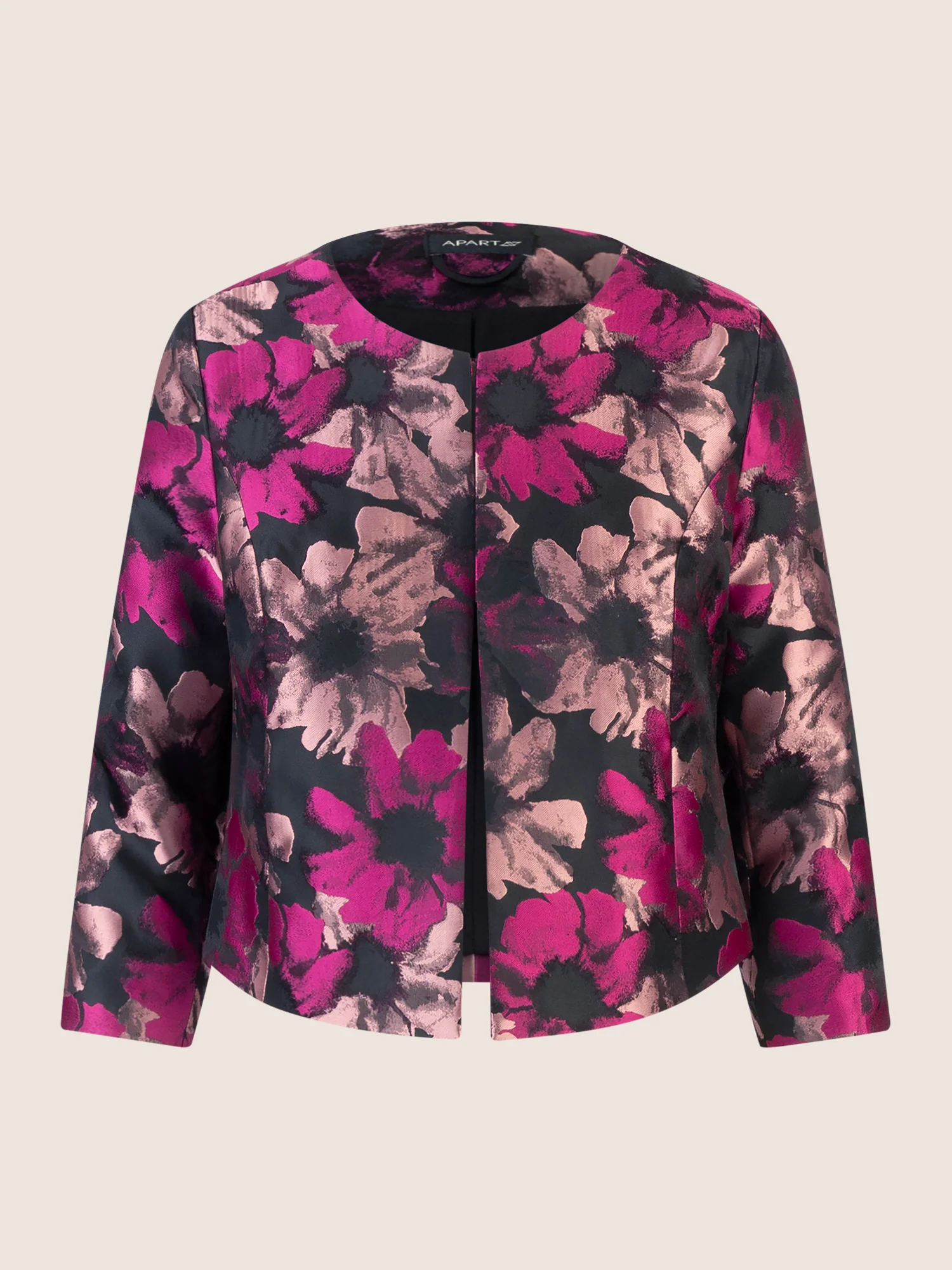 APART Jacquardbolero mit floralem Muster | schwarz-multicolor - Image 4