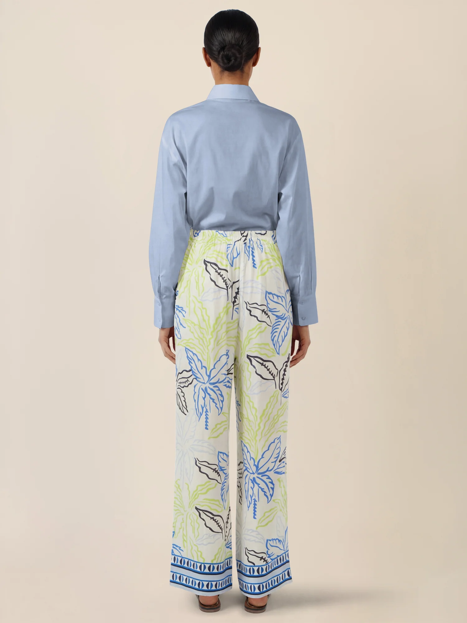 APART Jerseyhose mit tropischem Print | creme-multicolor - Image 3