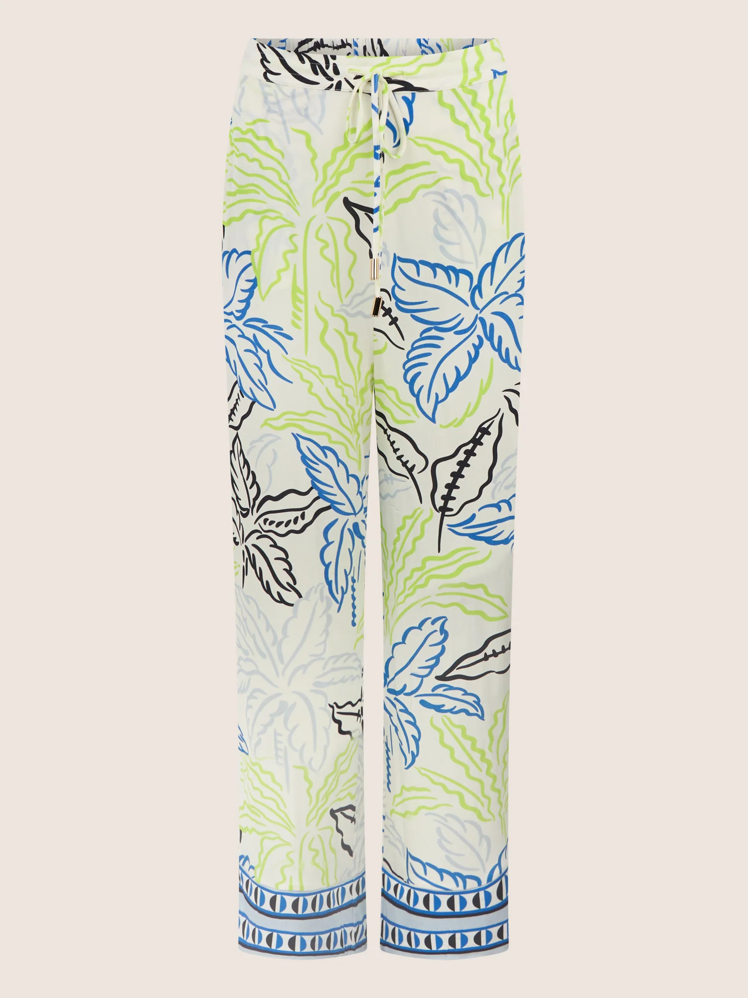 APART Jerseyhose mit tropischem Print | creme-multicolor - Image 4