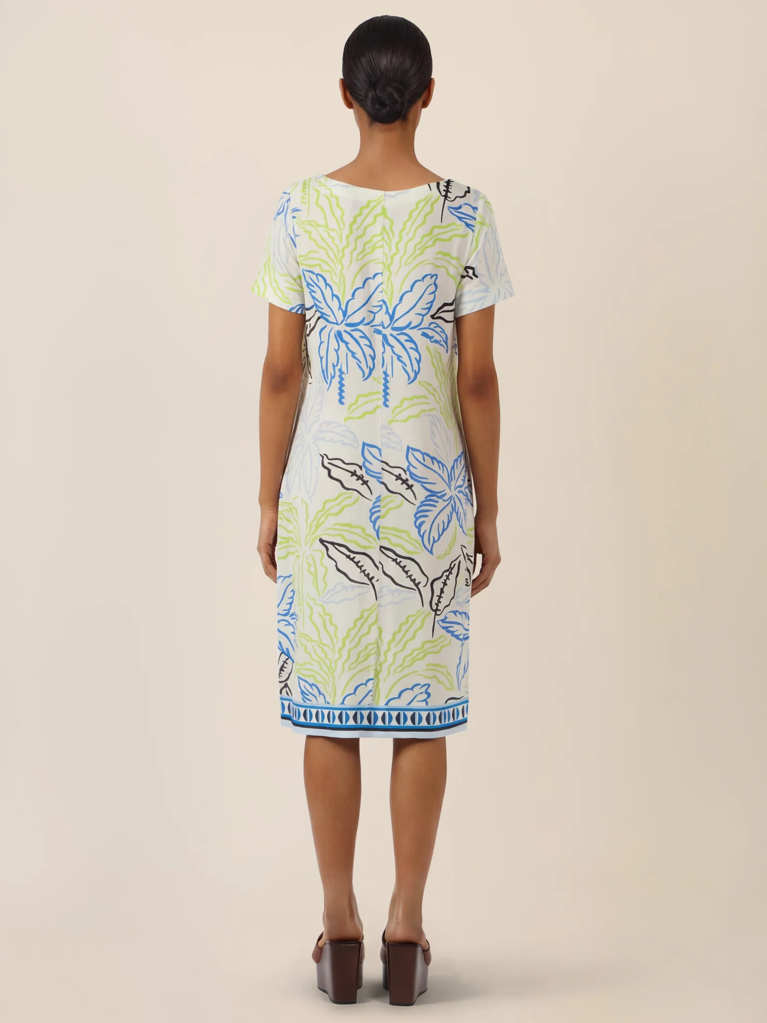 APART Jerseykleid mit Palmenprint | creme-multicolor - Image 2