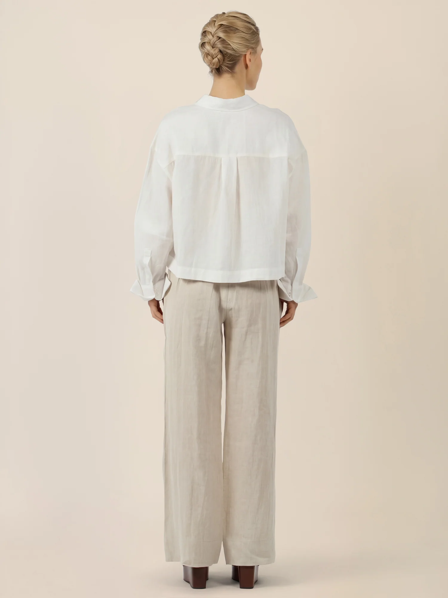 APART Klassische Hemdbluse aus Leinen | creme - Image 3