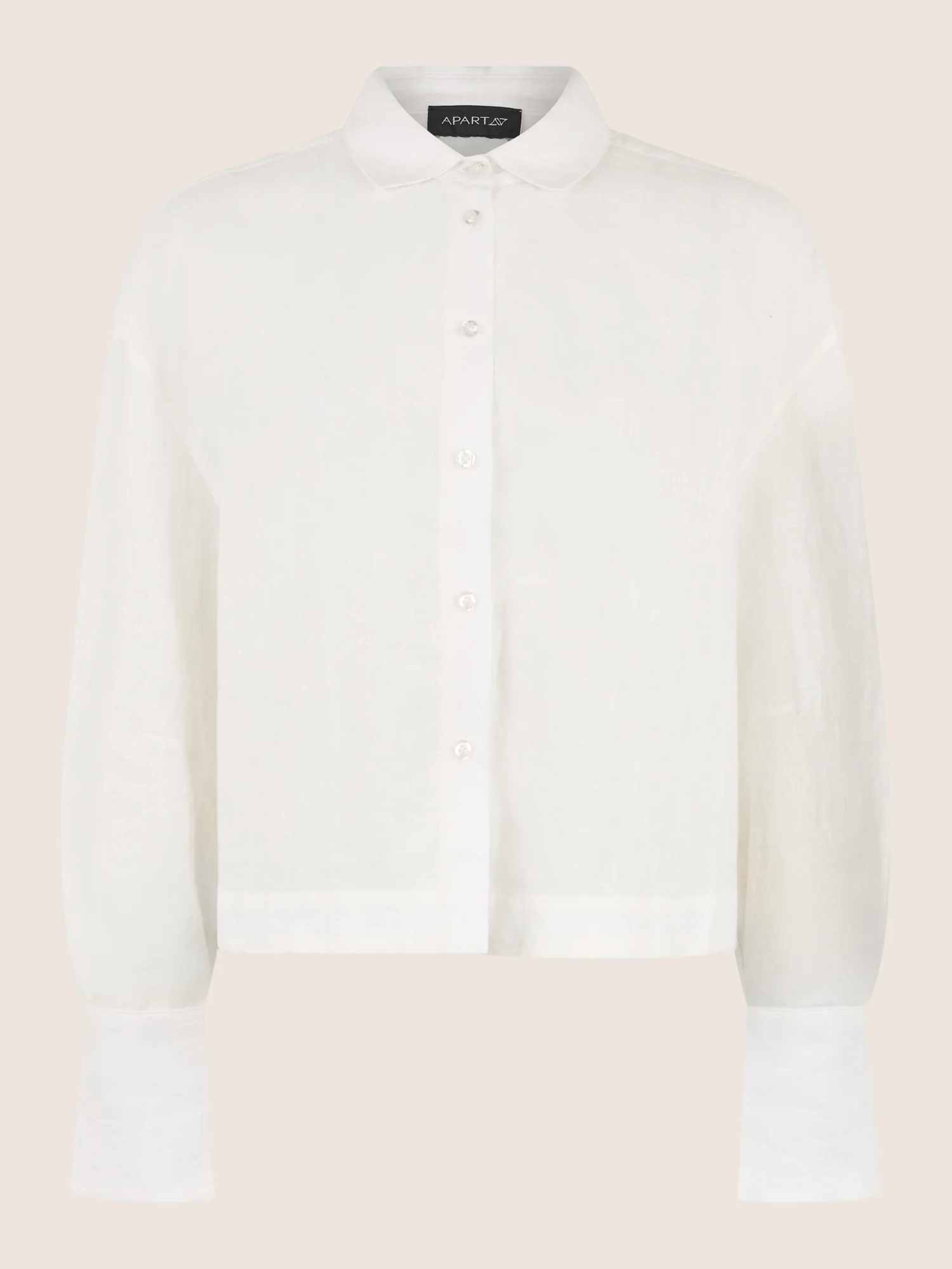 APART Klassische Hemdbluse aus Leinen | creme - Image 4