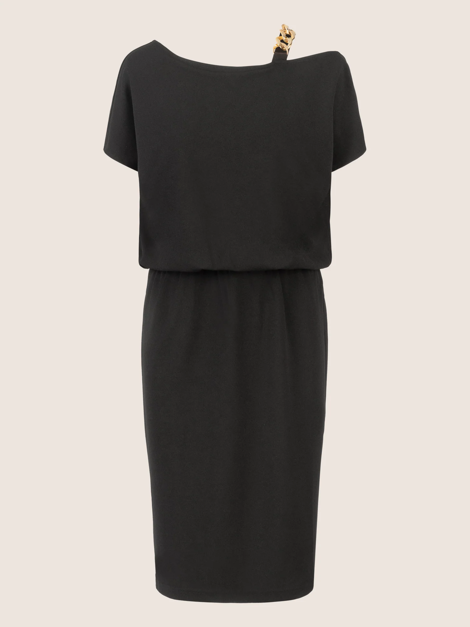APART Kleid mit asymmetrischem Schulterdetail | schwarz - Image 3