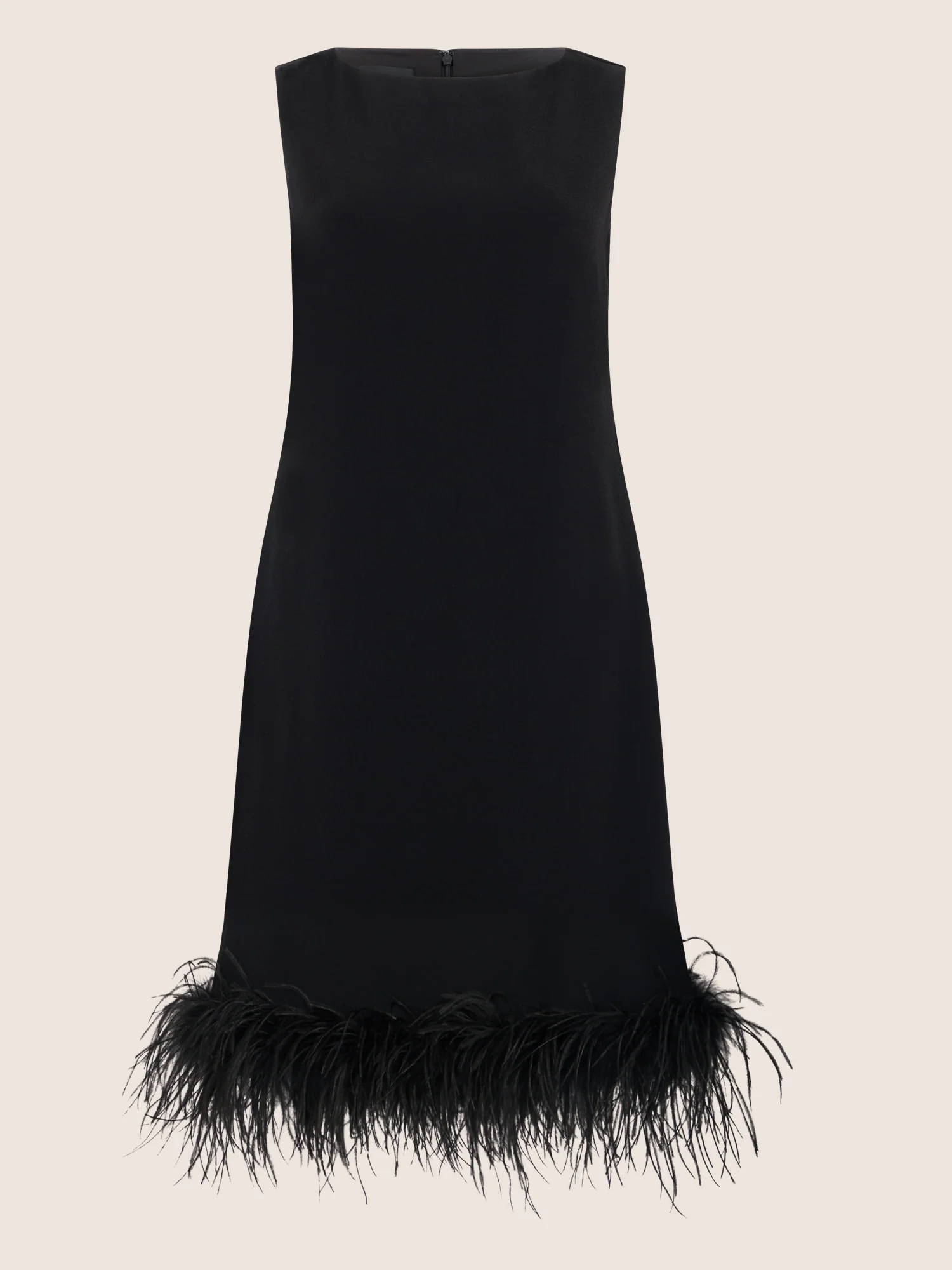 APART Kleid mit Federsaum | schwarz - Image 3