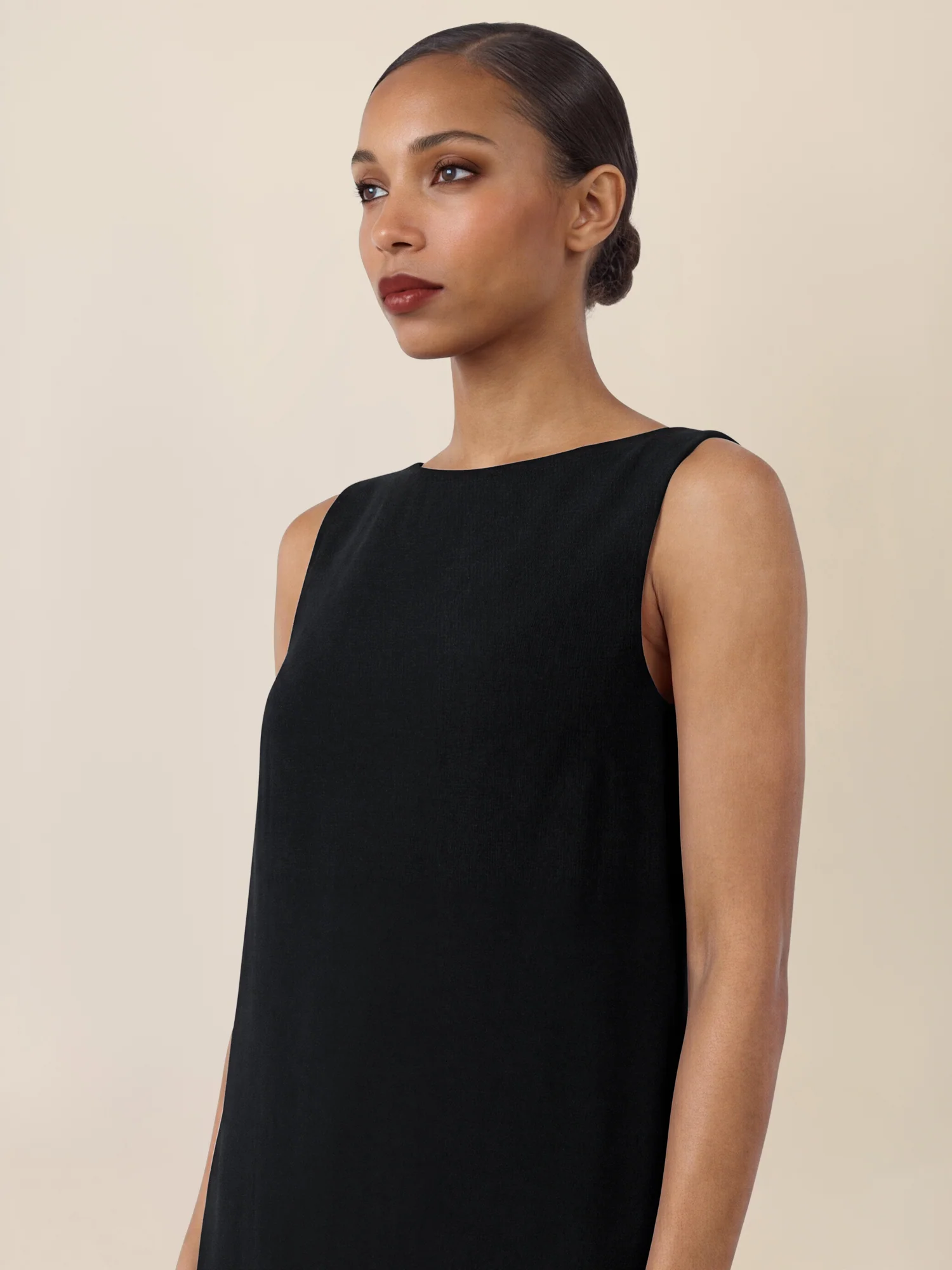 APART Kleid mit Federsaum | schwarz - Image 5