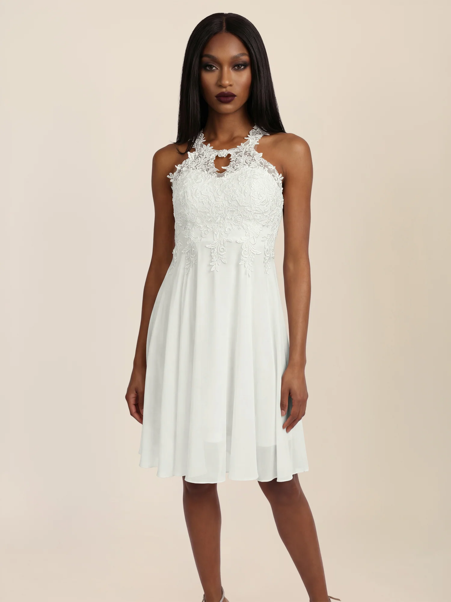 APART Kleid mit floraler Spitzenpracht | creme - Image 6