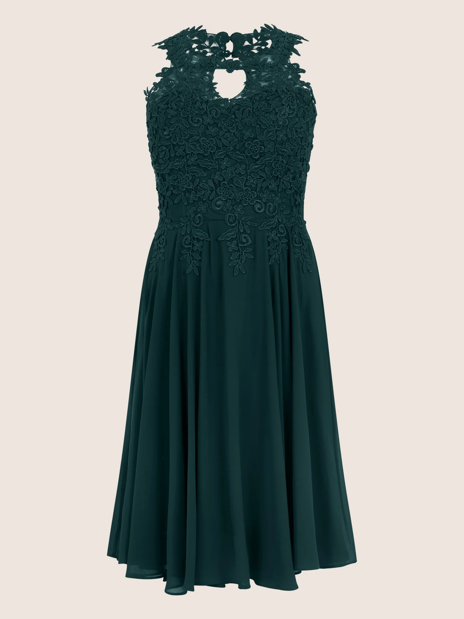 APART Kleid mit floraler Spitzenpracht | emerald - Image 3