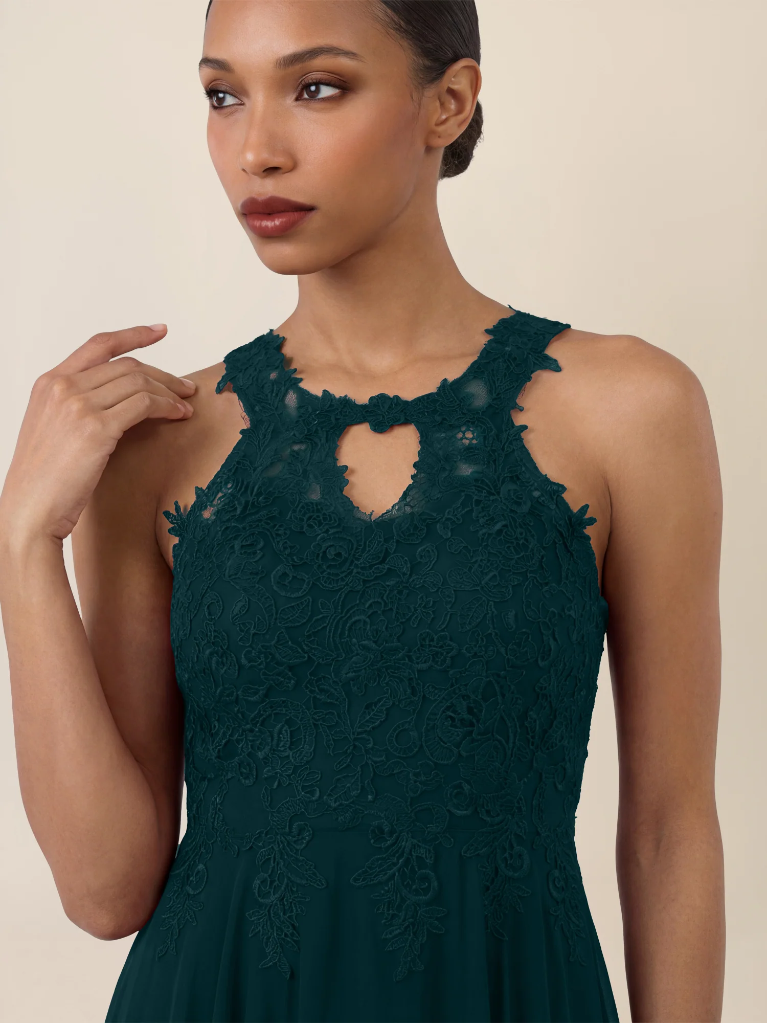 APART Kleid mit floraler Spitzenpracht | emerald - Image 5