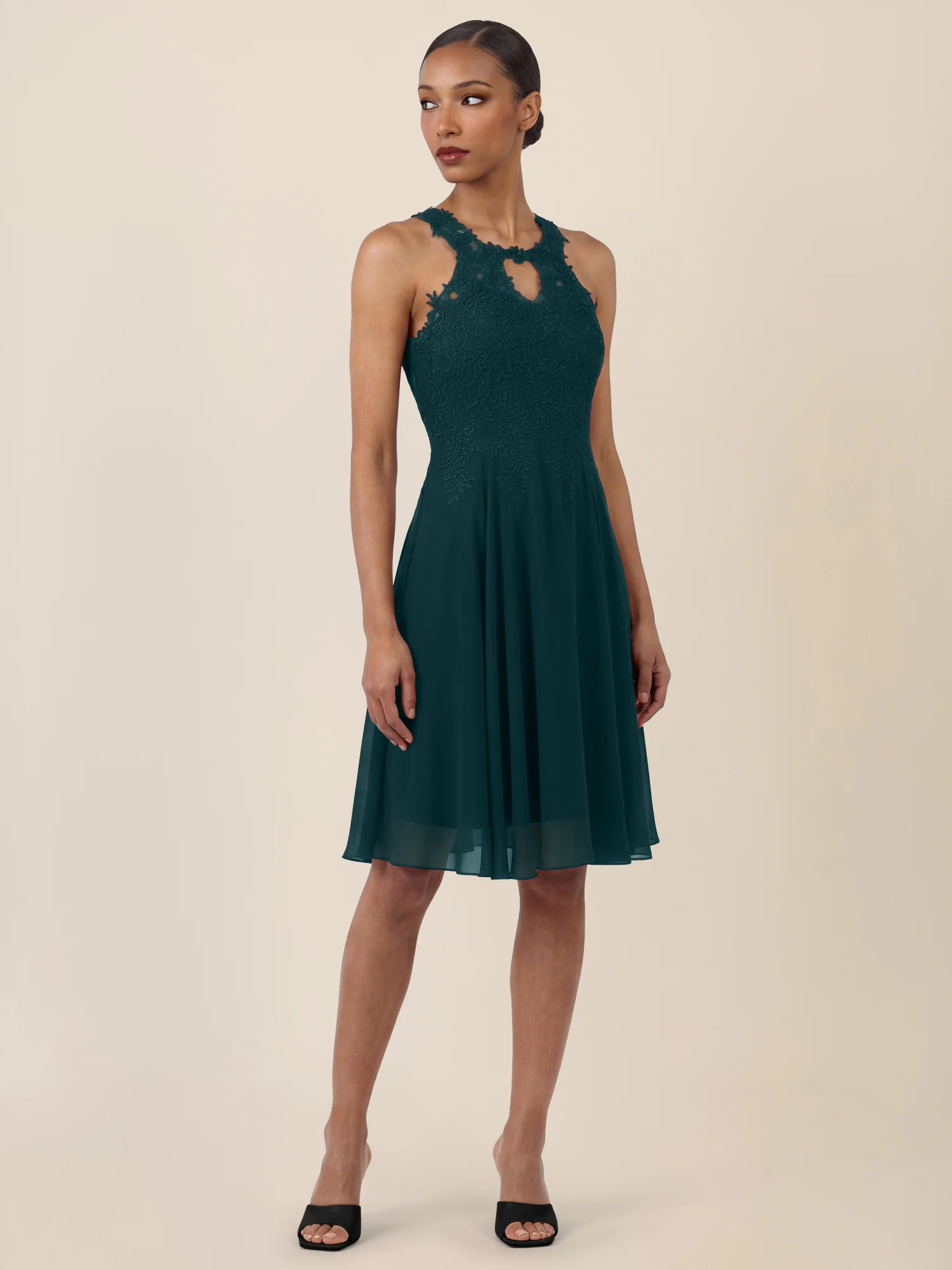 APART Kleid mit floraler Spitzenpracht | emerald - Image 6