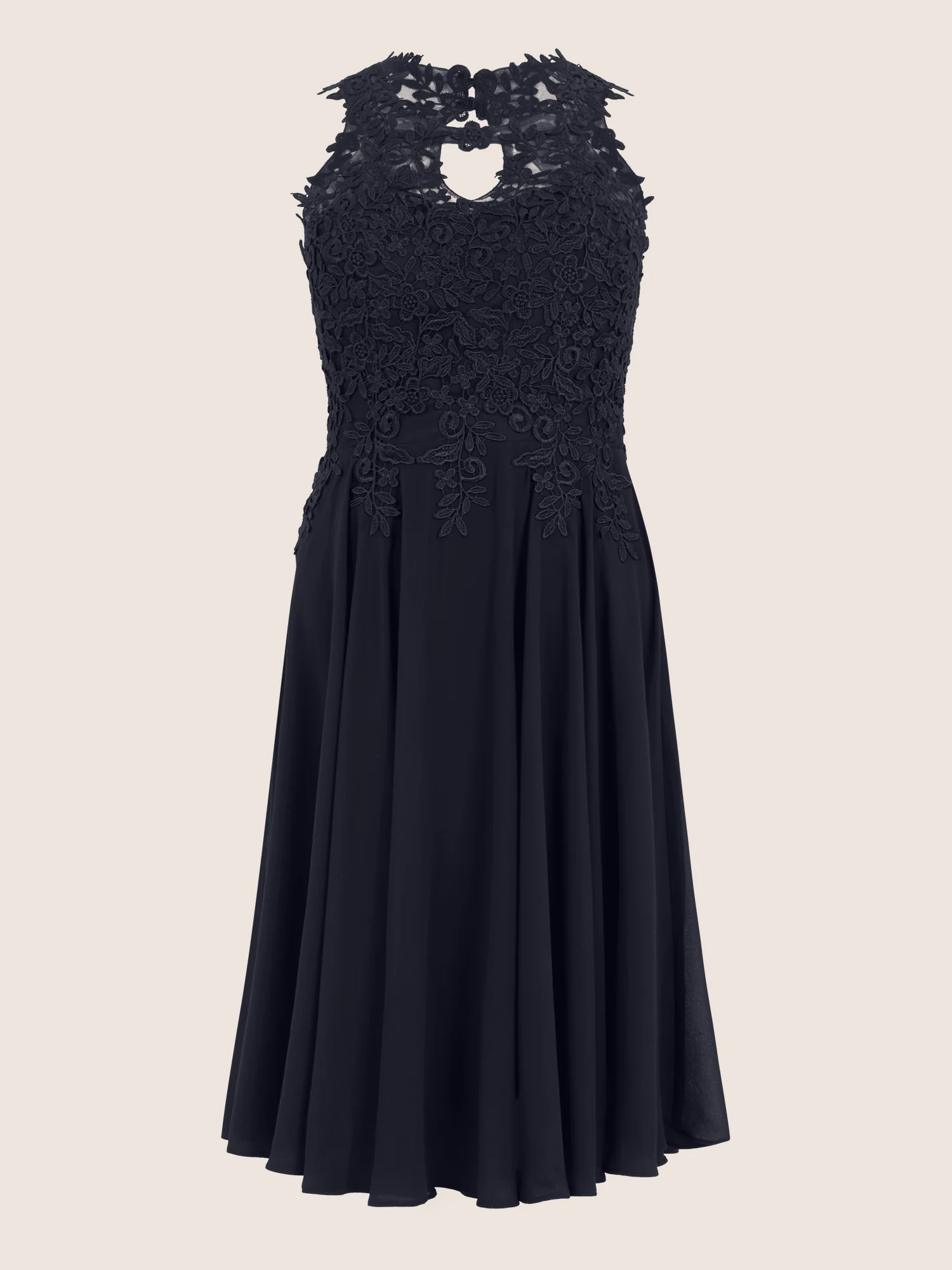 APART Kleid mit floraler Spitzenpracht | nachtblau - Image 3