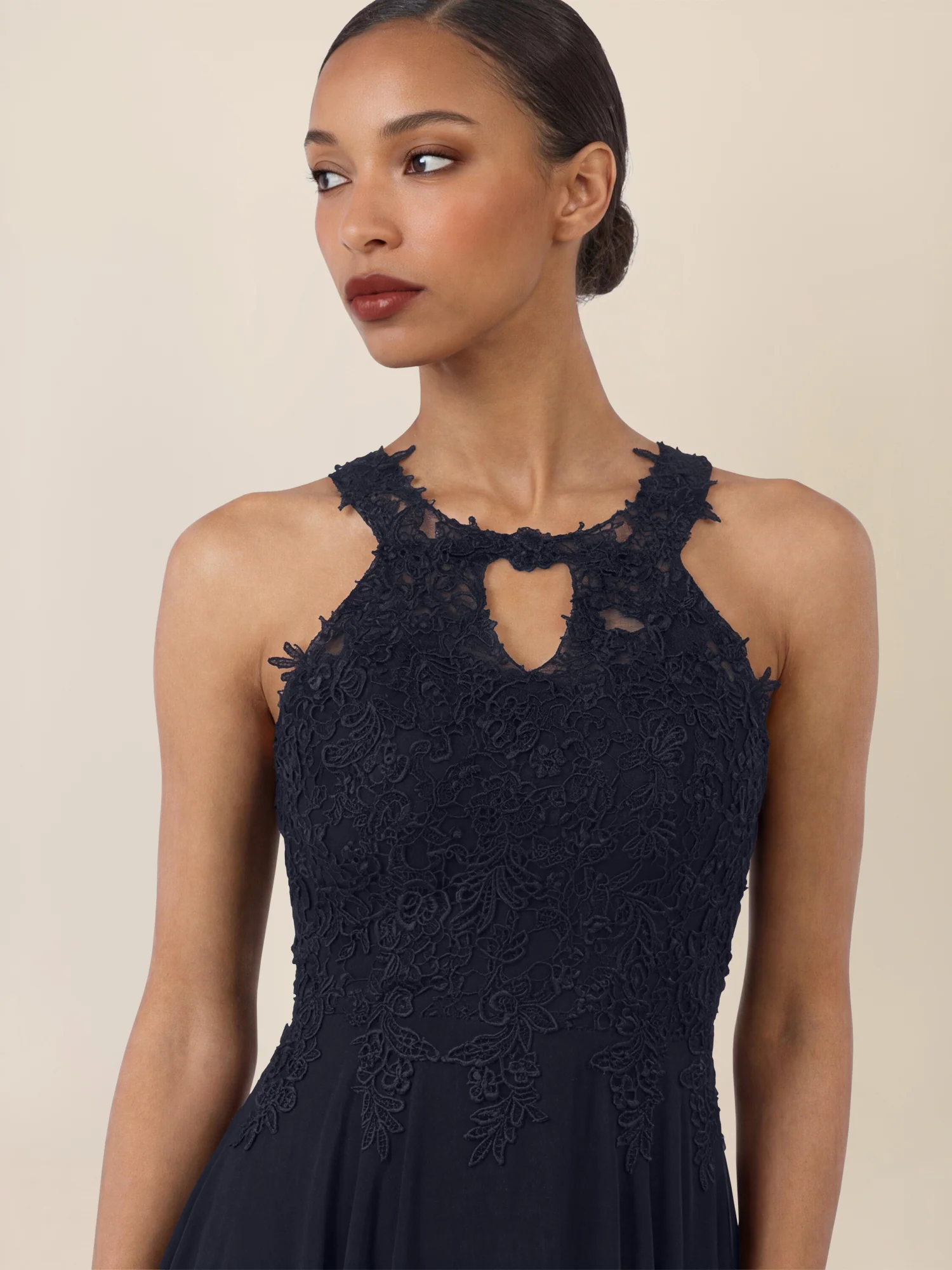 APART Kleid mit floraler Spitzenpracht | nachtblau - Image 5