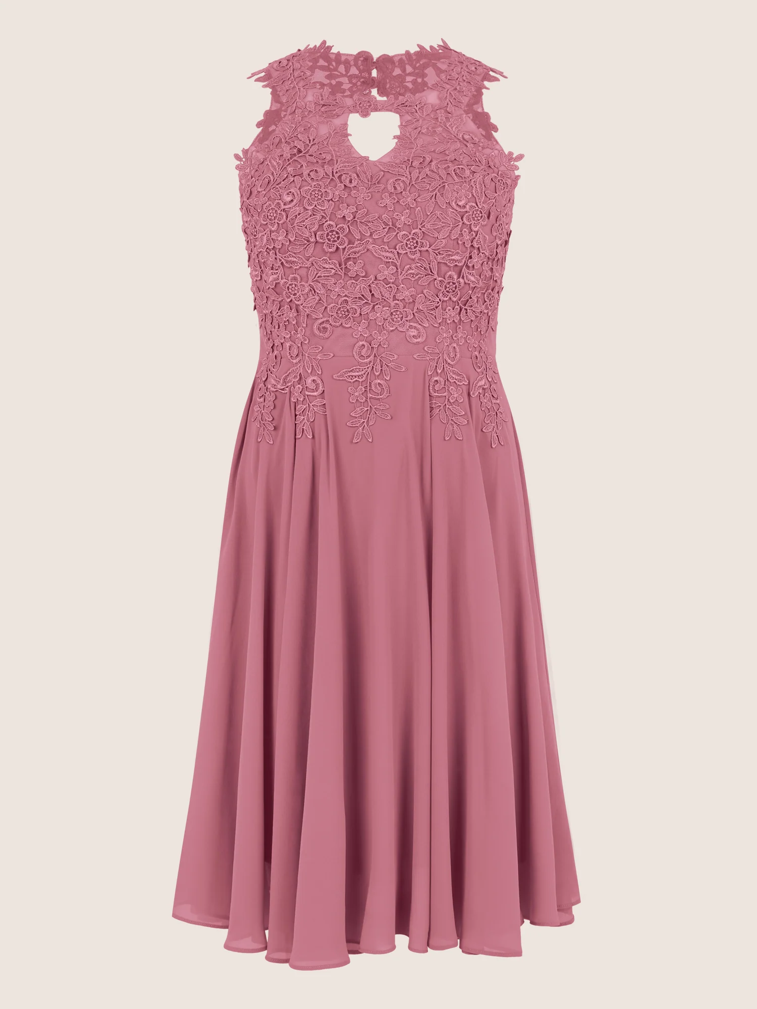 APART Kleid mit floraler Spitzenpracht | rosé - Image 3