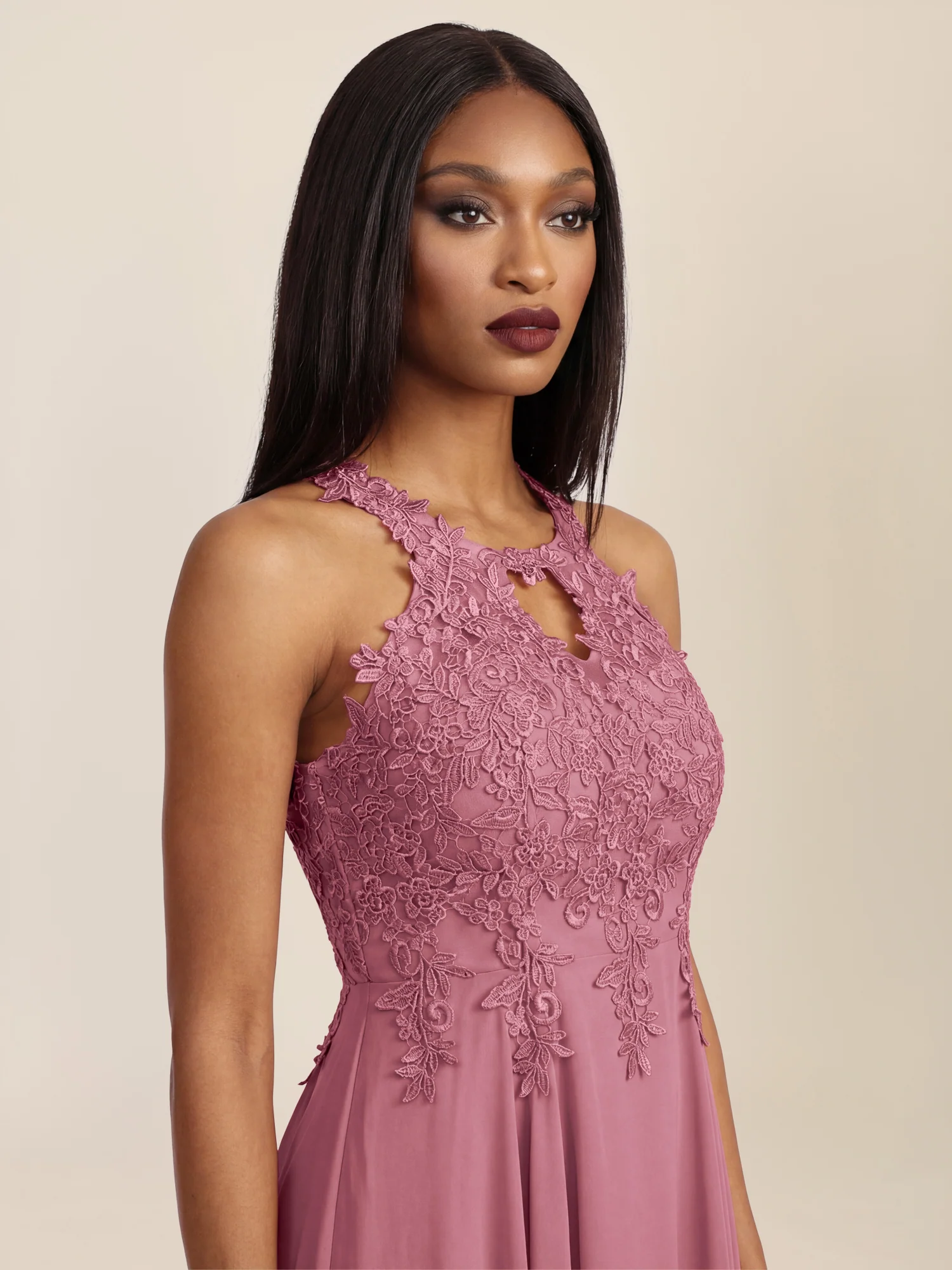 APART Kleid mit floraler Spitzenpracht | rosé - Image 4