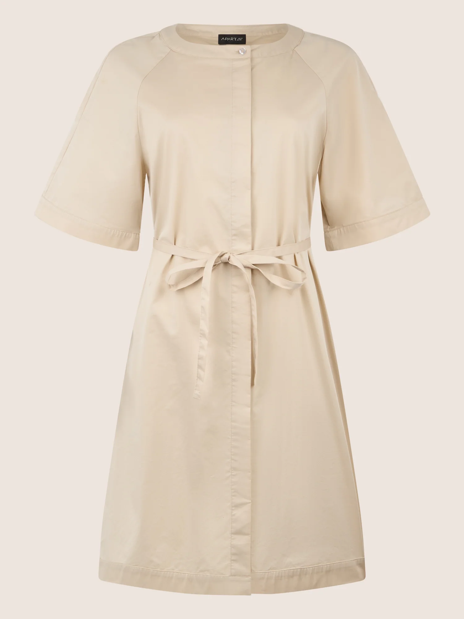 APART Kleid mit Gürtel und Raglanärmeln | beige - Image 3
